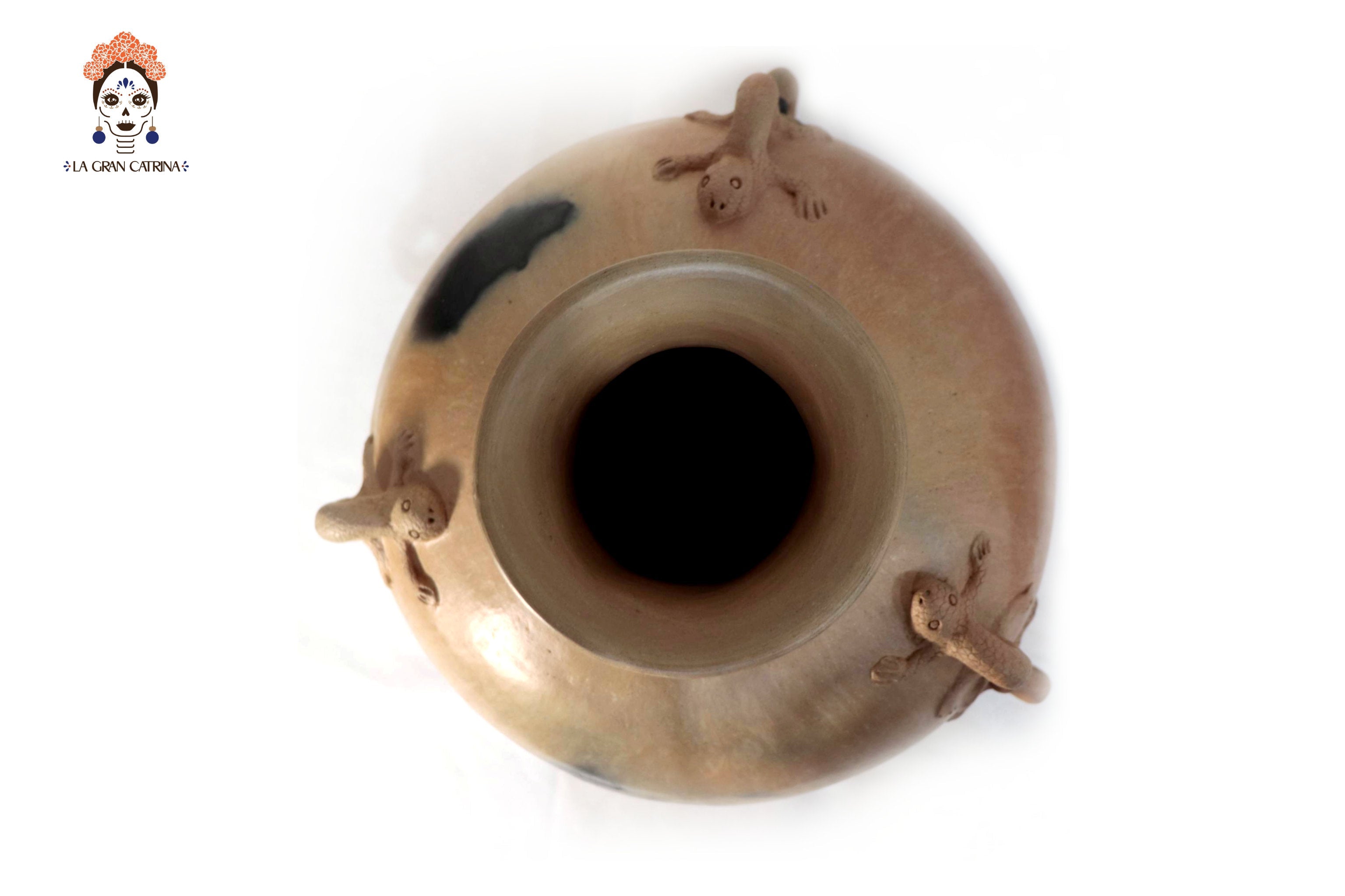 Vessel Ancestral Mixe with lizard handles - 17.7 in. Pendiente