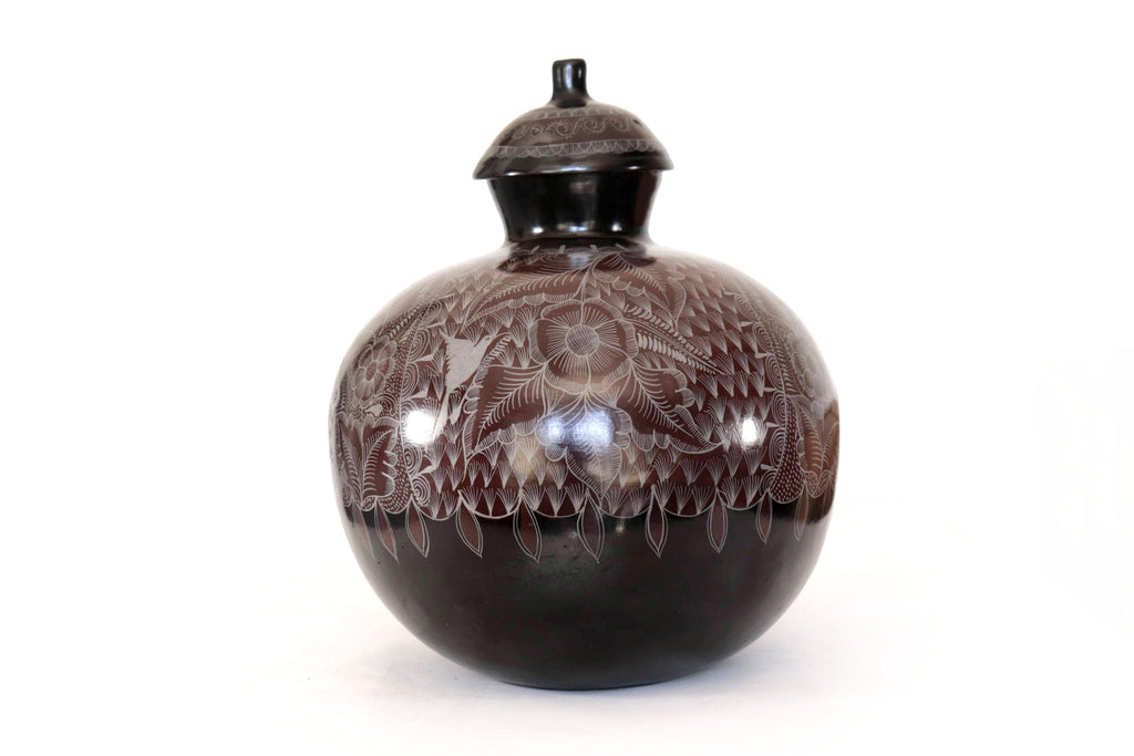 Vase of birds brown - Huancito - 14.9 in. Pablo Huancito