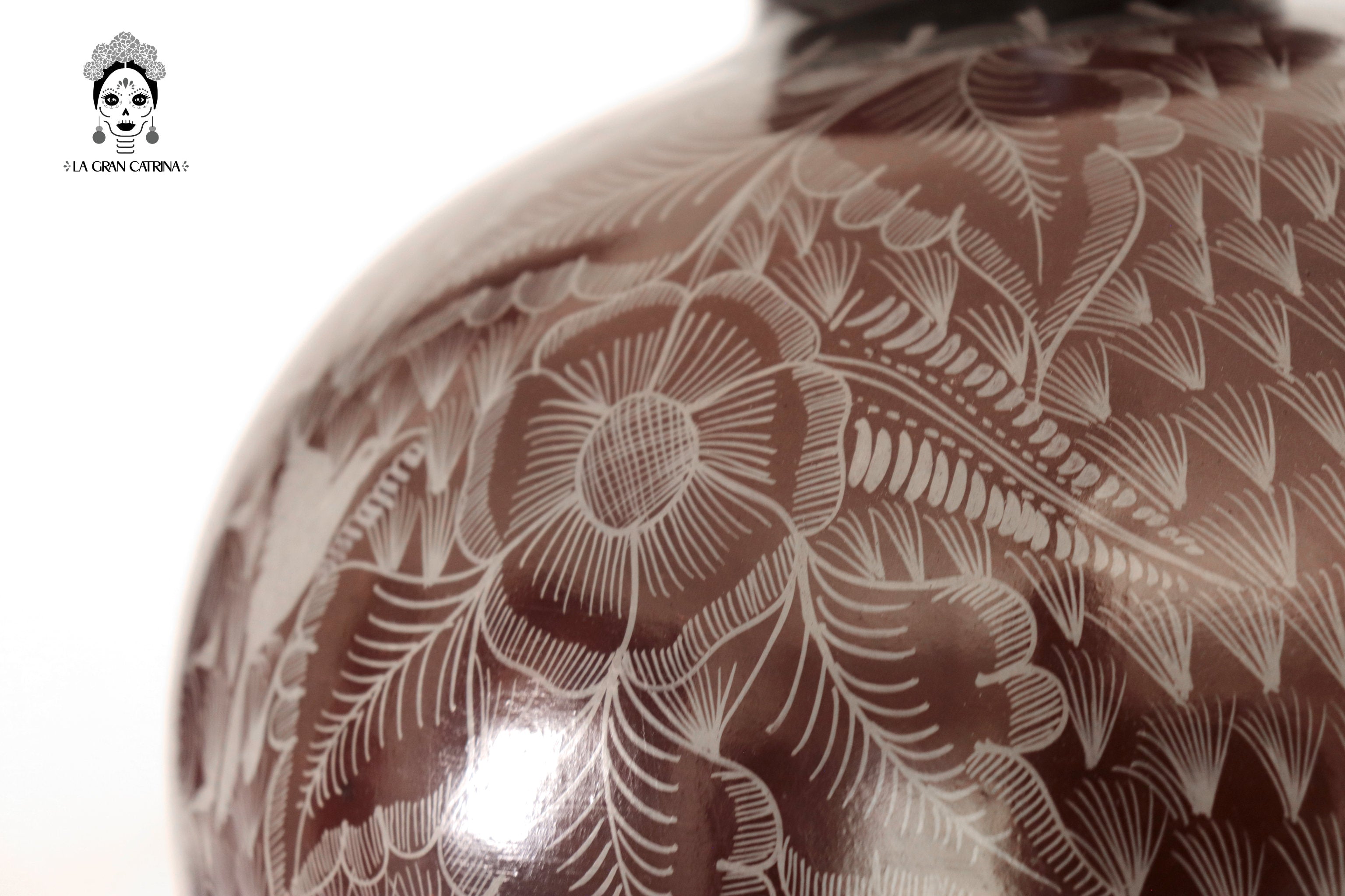 Vase of birds brown - Huancito - 14.9 in. Pablo Huancito