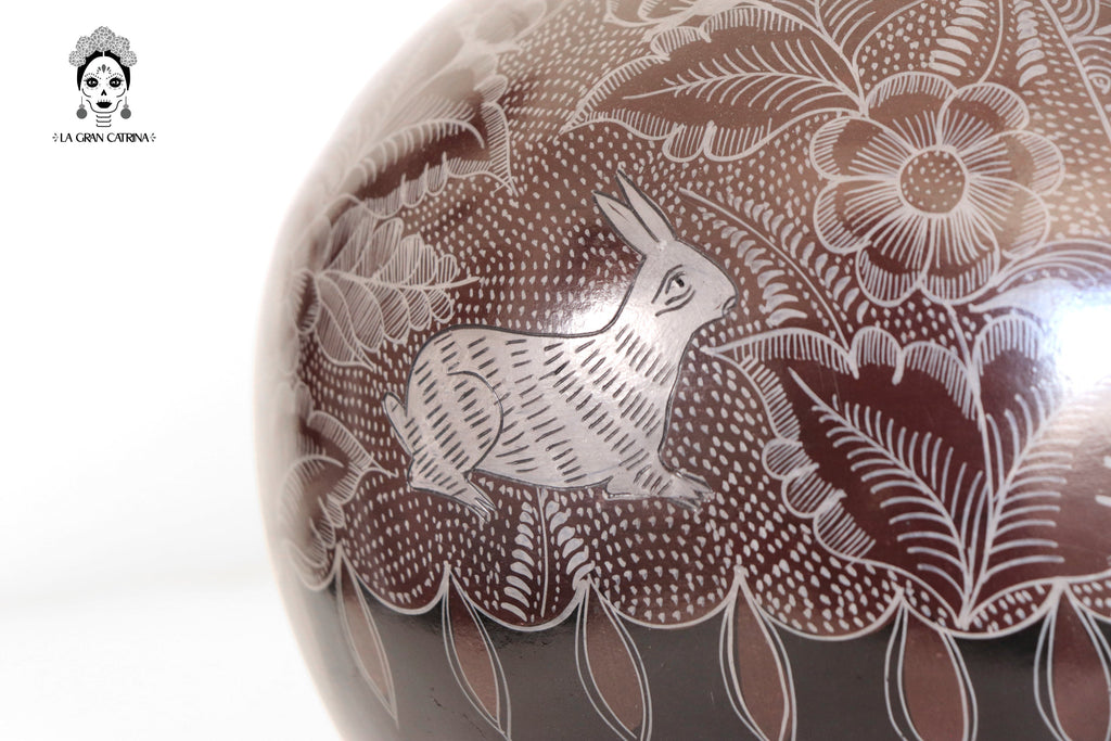 Vase of birds brown - Huancito - 14.9 in. Pablo Huancito
