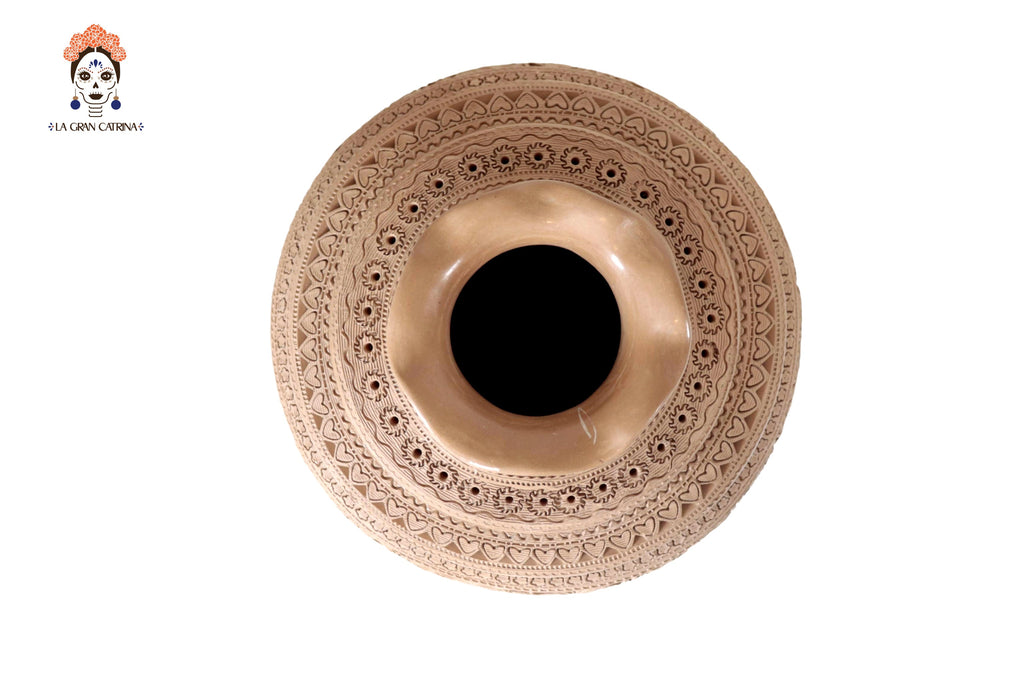 Vase Mielero of San Bartolo - 10.2 in. Tierra Lumbre