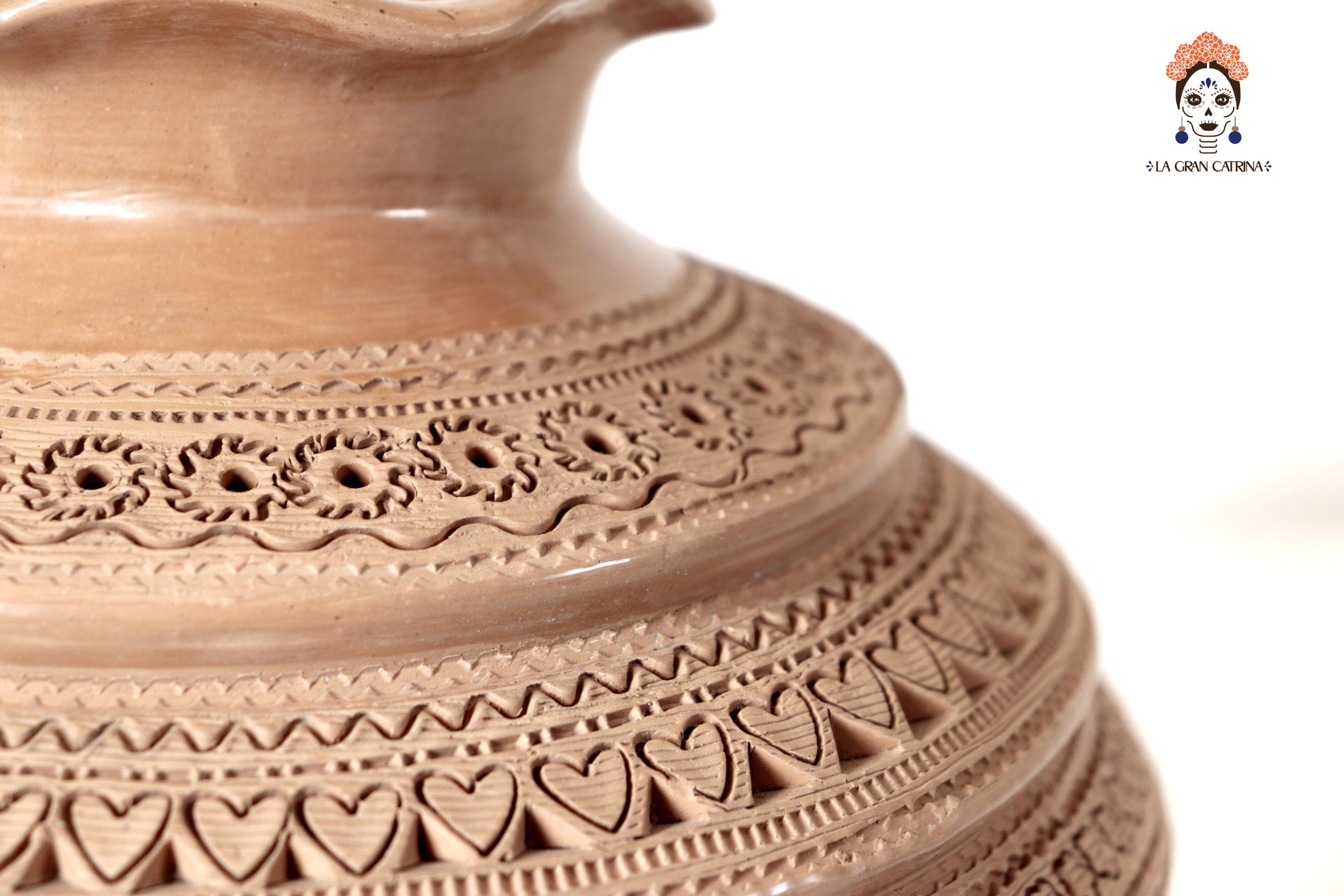 Vase Mielero of San Bartolo - 10.2 in. Tierra Lumbre