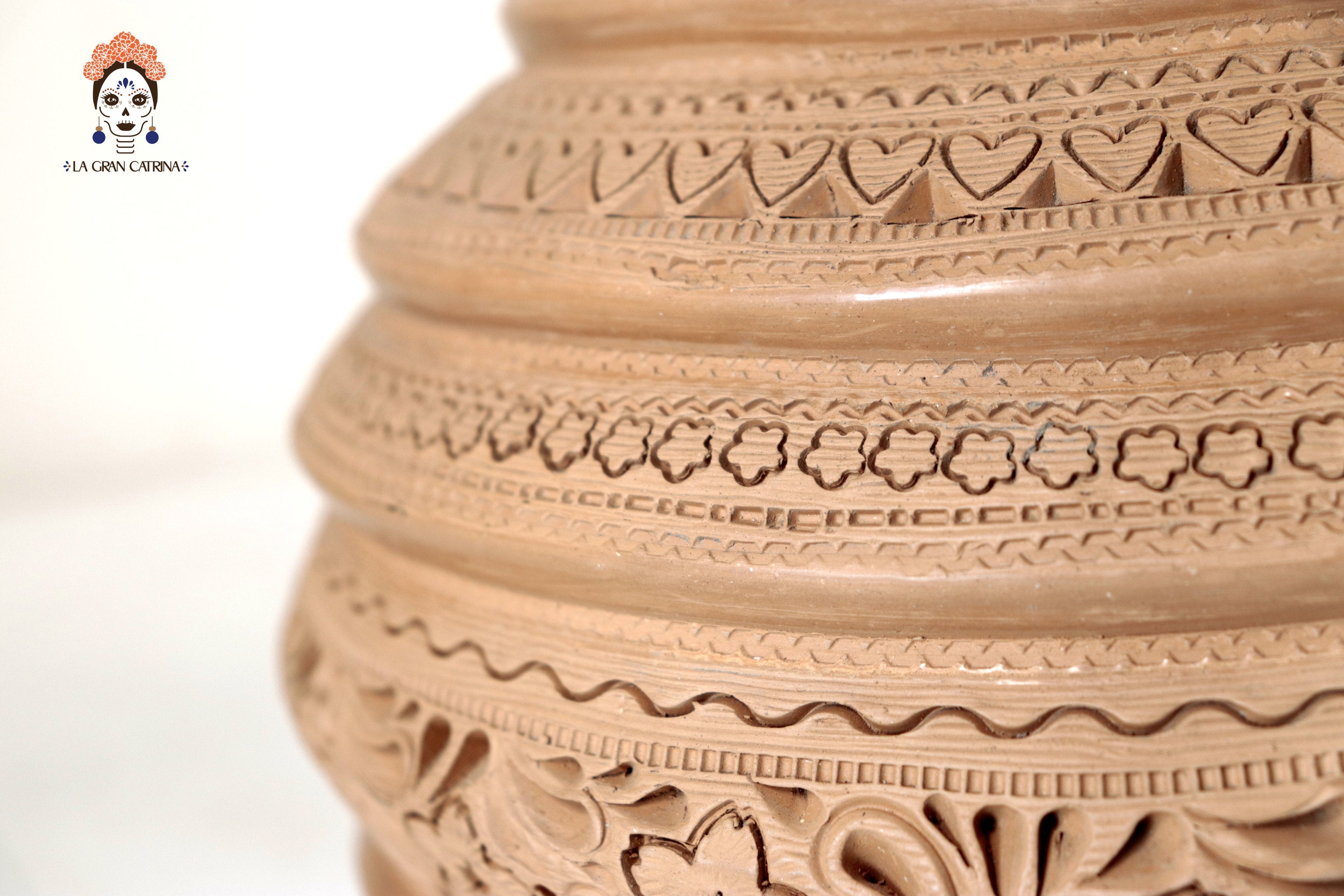 Vase Mielero of San Bartolo - 10.2 in. Tierra Lumbre