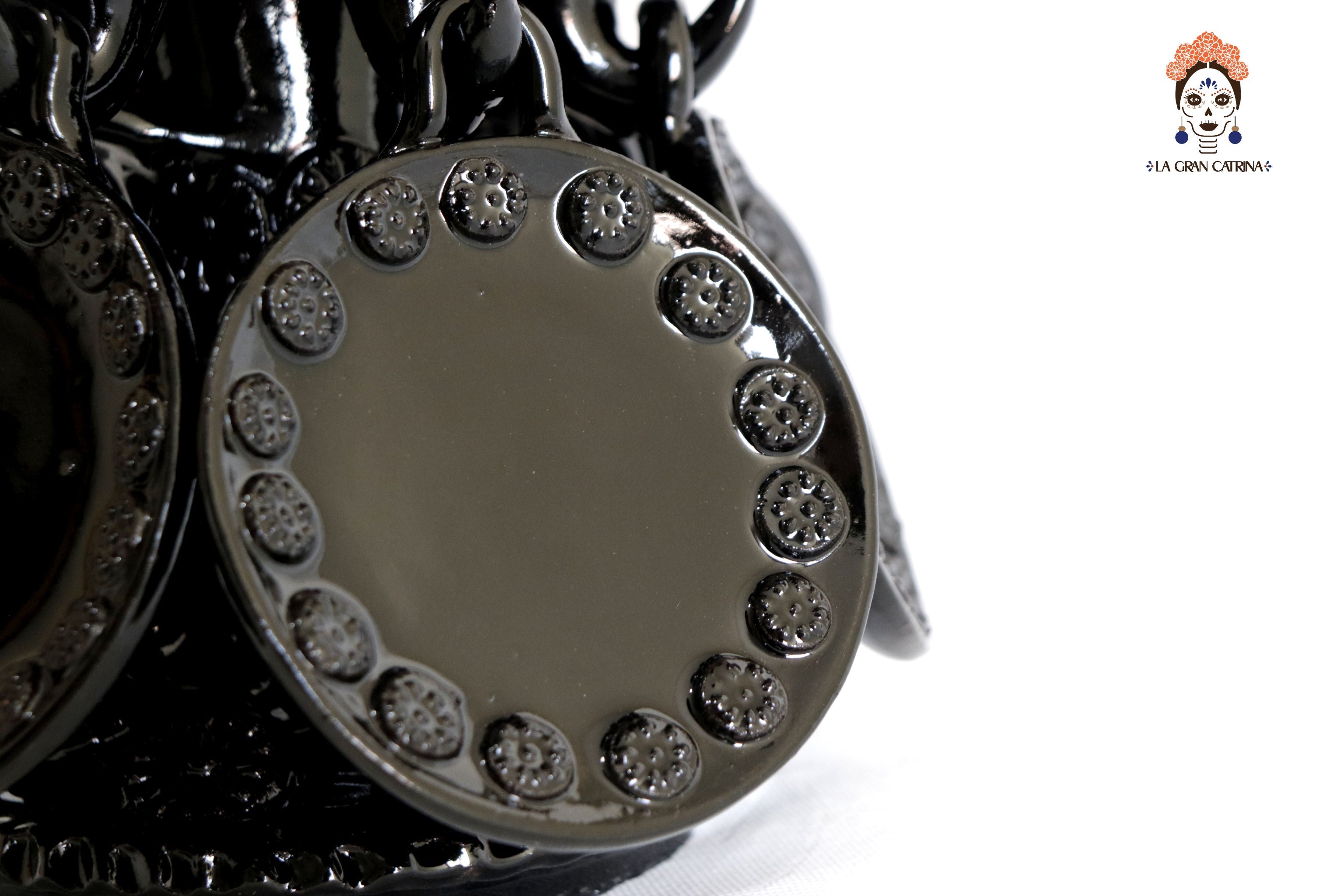 Ponchera with platos and tazas - Glazed Clay - 19 in. Julian Morales SFL