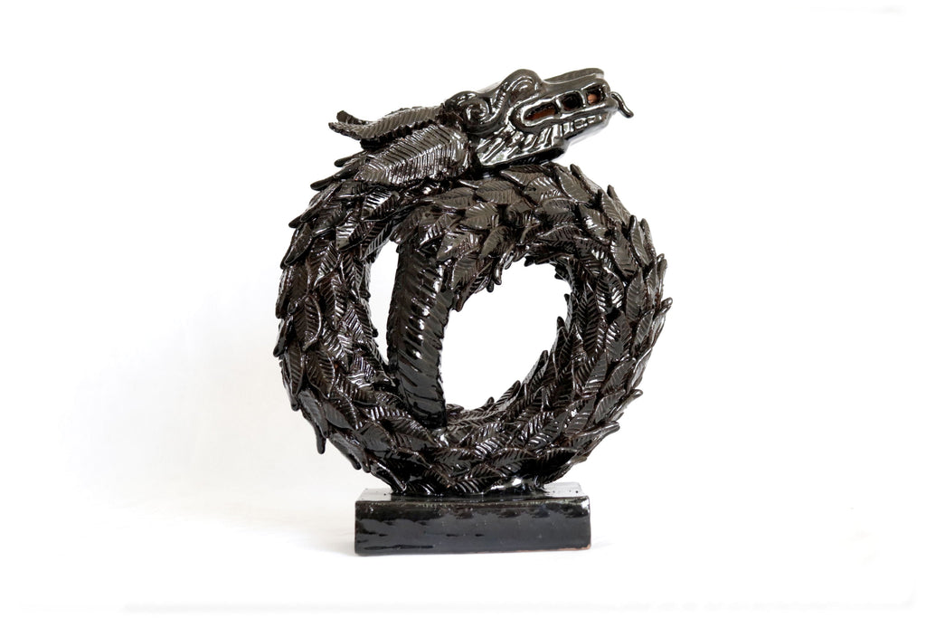 Quetzalcóatl black - Glazed Clay - 14 in. David Hdz SFL