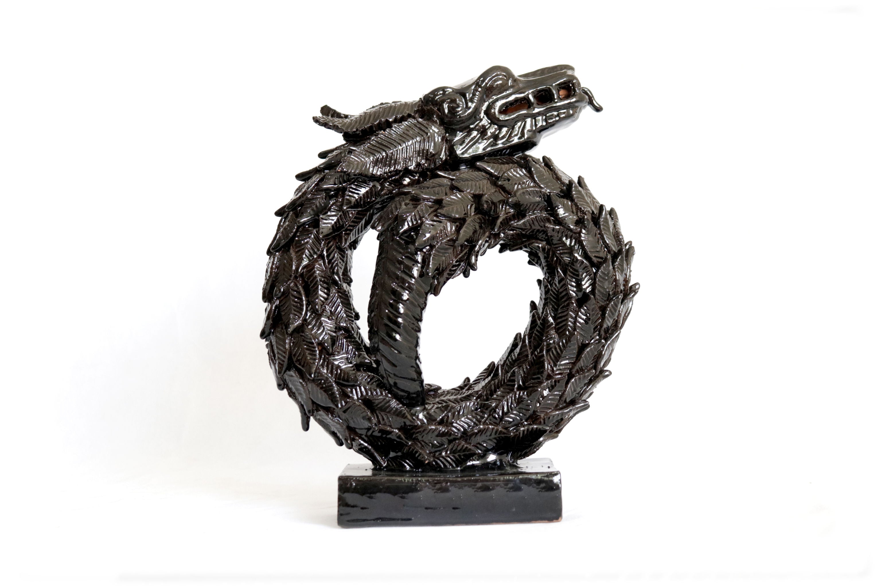 Quetzalcóatl black - Glazed Clay - 14 in. David Hdz SFL