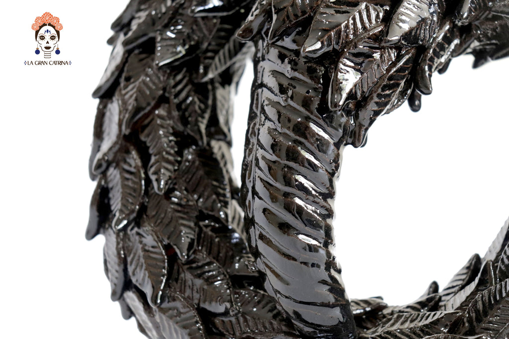 Quetzalcóatl black - Glazed Clay - 14 in. David Hdz SFL