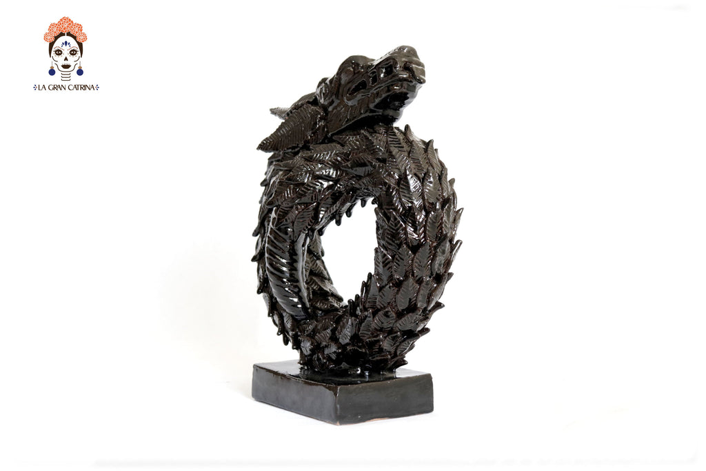 Quetzalcóatl black - Glazed Clay - 14 in. David Hdz SFL