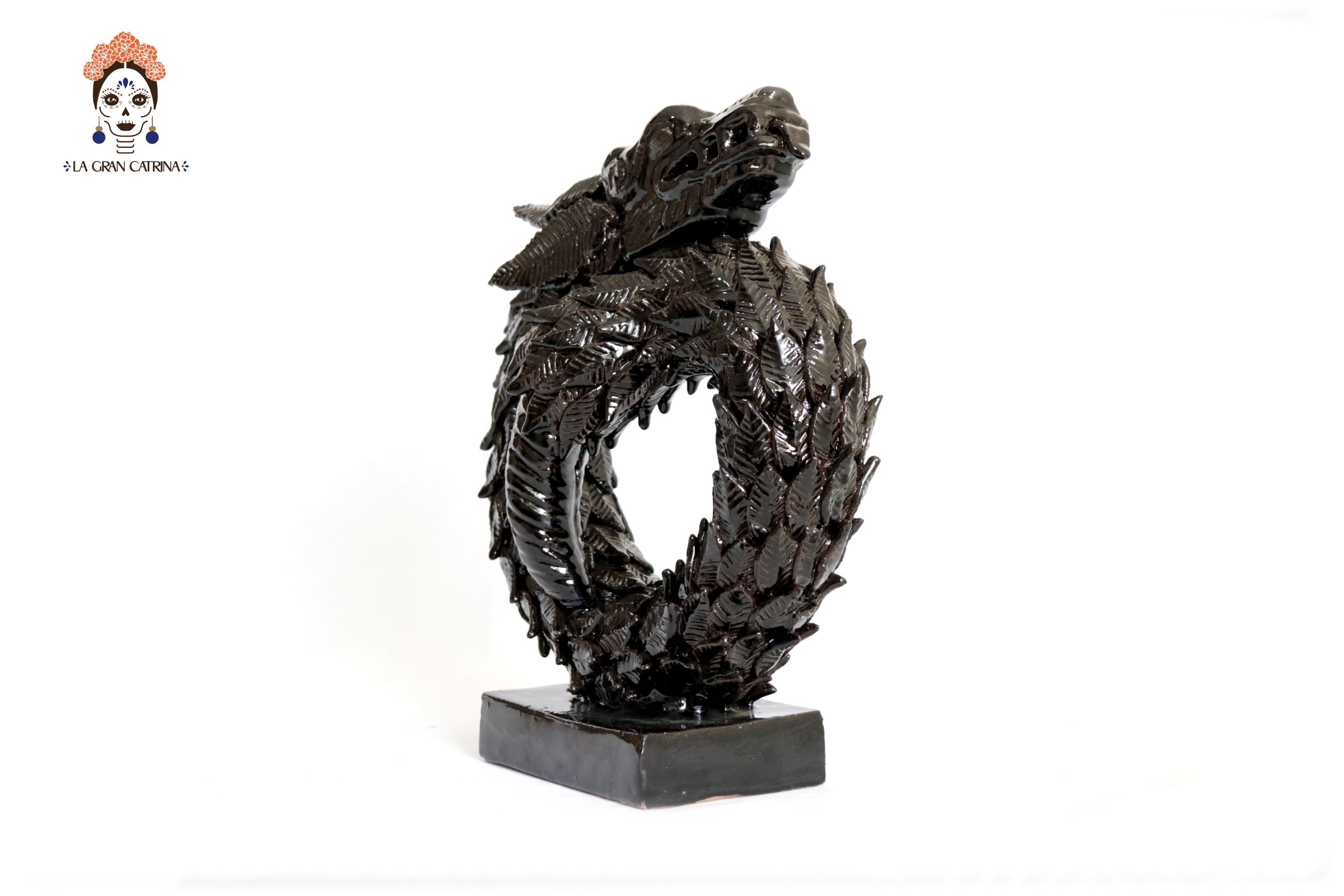 Quetzalcóatl black - Glazed Clay - 14 in. David Hdz SFL