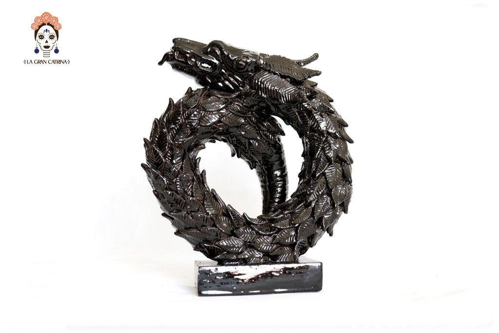 Quetzalcóatl black - Glazed Clay - 14 in. David Hdz SFL