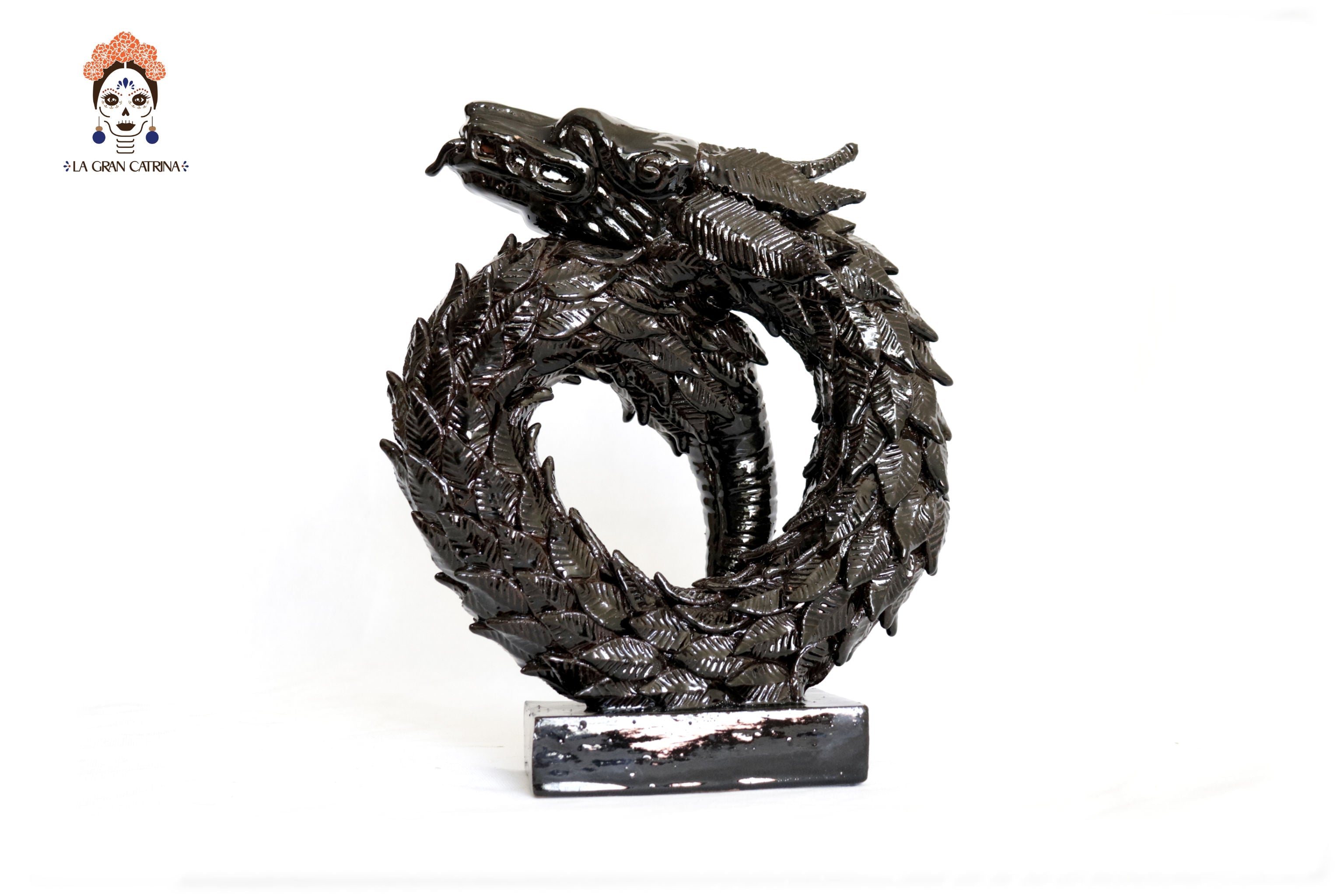 Quetzalcóatl black - Glazed Clay - 14 in. David Hdz SFL