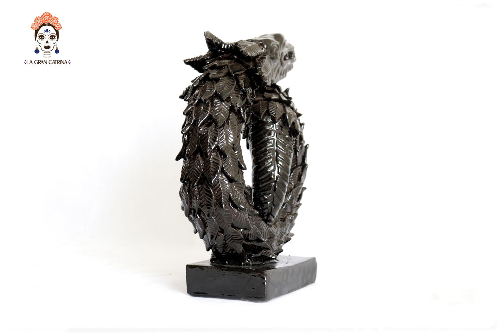 Quetzalcóatl black - Glazed Clay - 14 in. David Hdz SFL