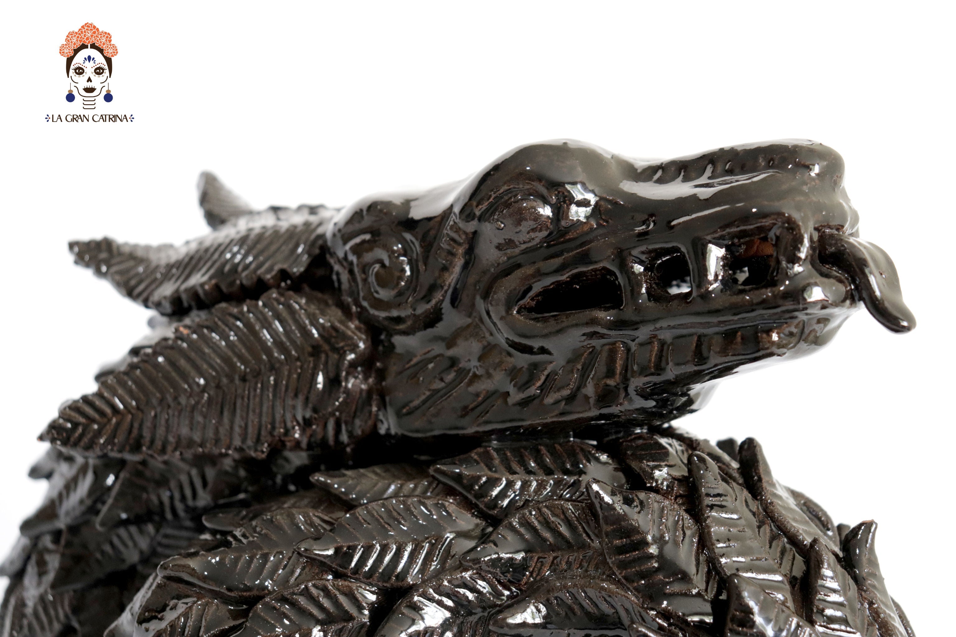 Quetzalcóatl black - Glazed Clay - 14 in. David Hdz SFL