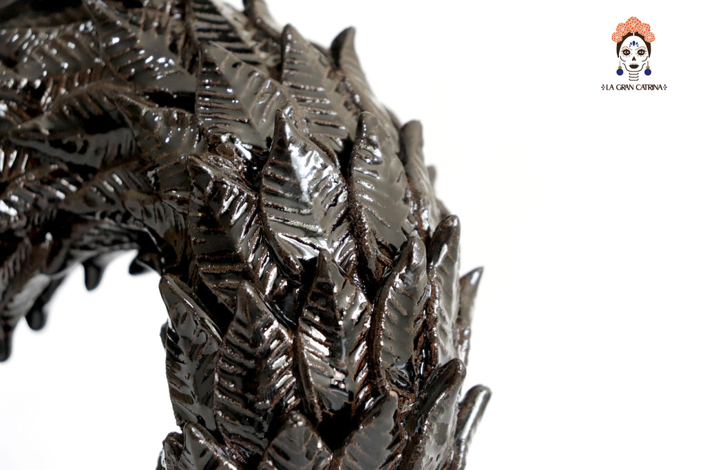 Quetzalcóatl black - Glazed Clay - 14 in. David Hdz SFL