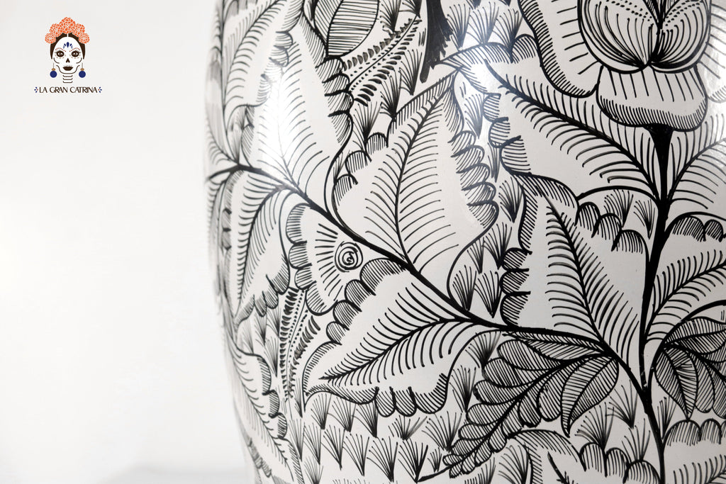 Water Jar Flowers and Birds - Huancito - 18.3 in. Pablo Huancito