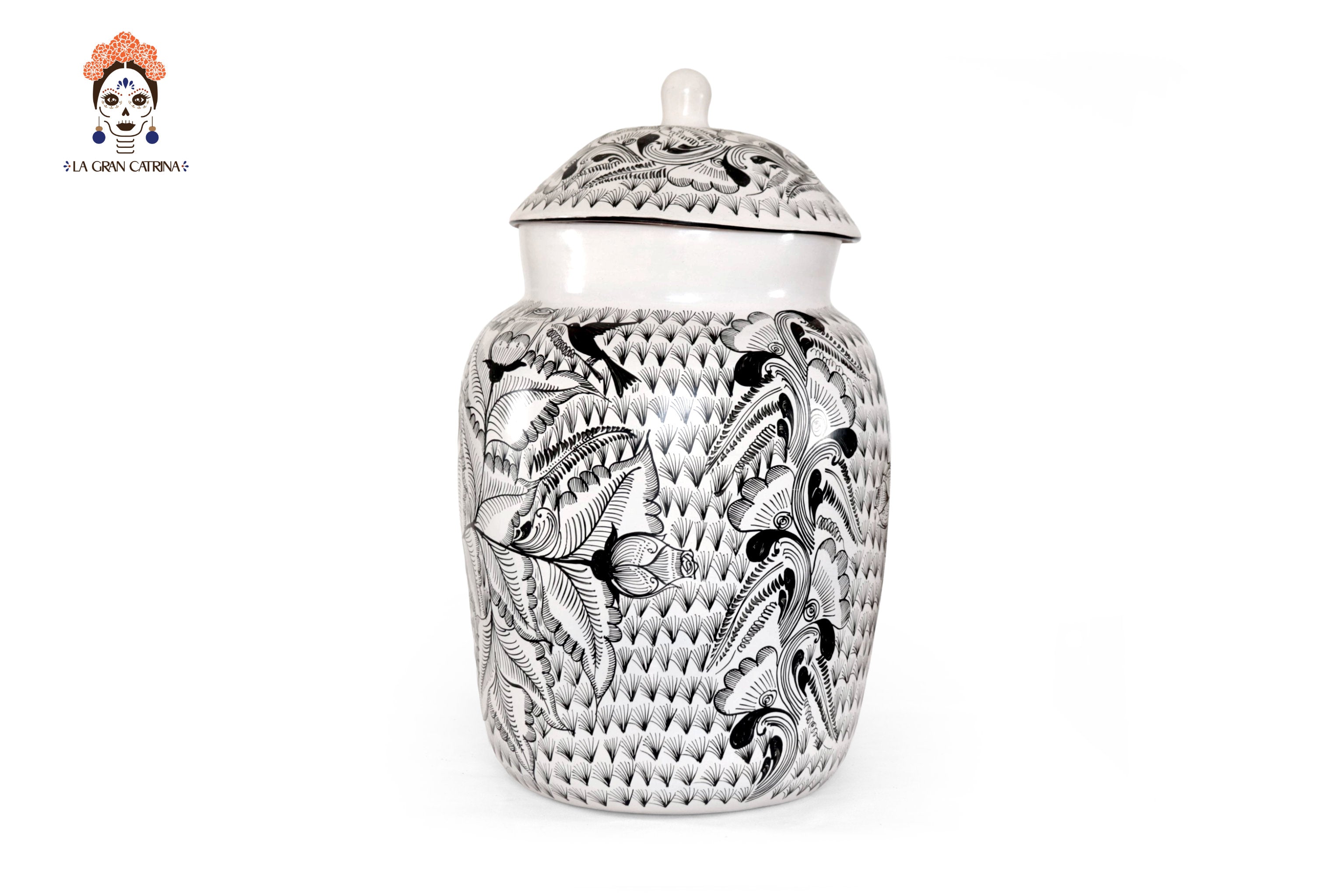 Water Jar Flowers and Birds - Huancito - 18.3 in. Pablo Huancito