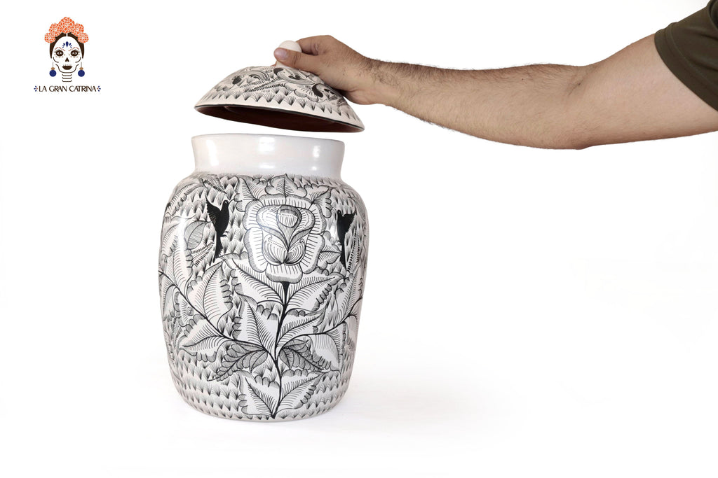 Water Jar Flowers and Birds - Huancito - 18.3 in. Pablo Huancito