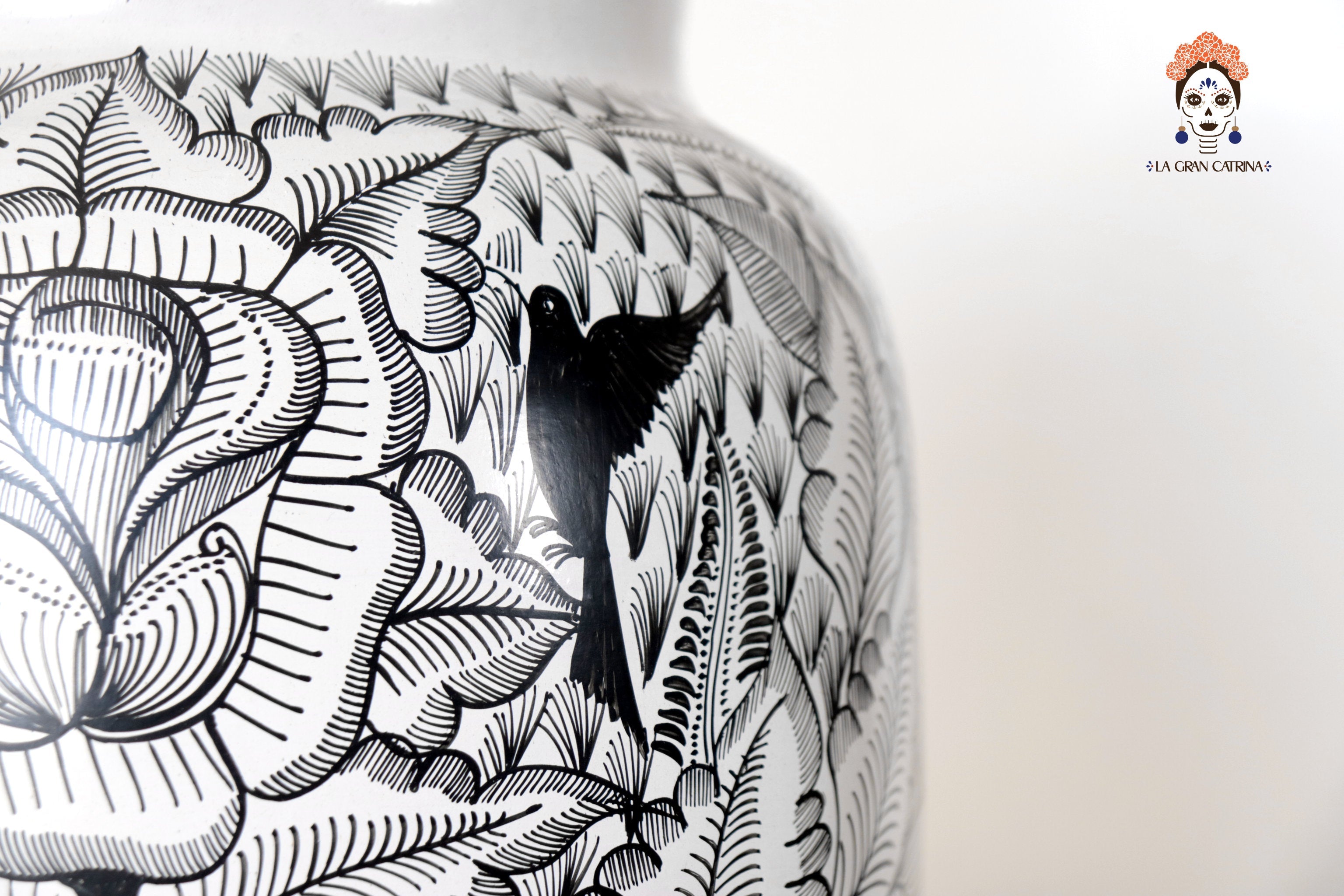 Water Jar Flowers and Birds - Huancito - 18.3 in. Pablo Huancito