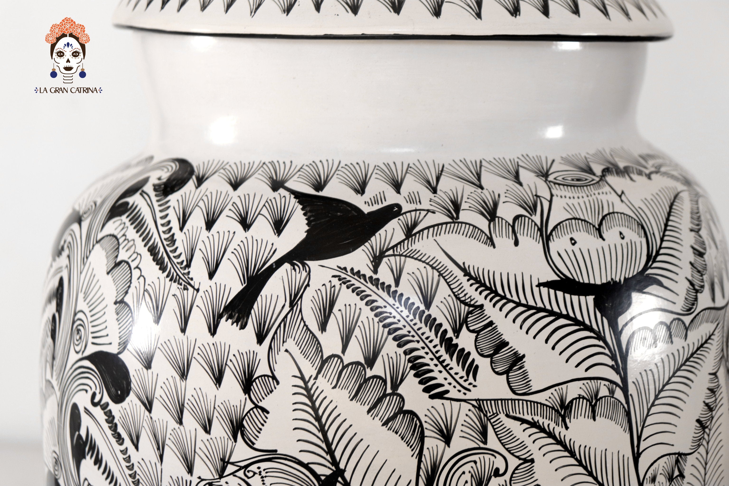 Water Jar Flowers and Birds - Huancito - 18.3 in. Pablo Huancito