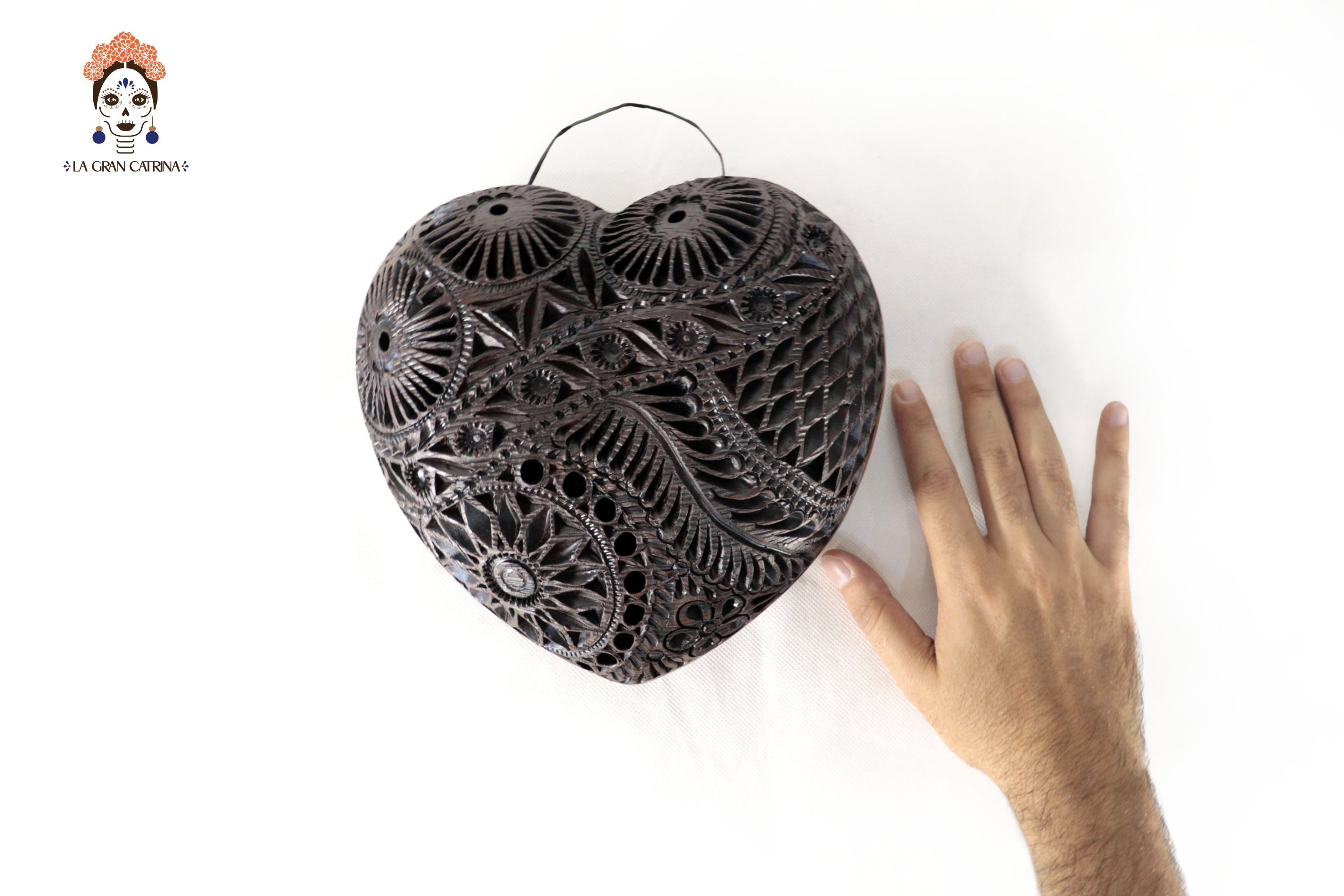 Black Clay Heart of Wall 7.8 in. - in. Production Tere Oax