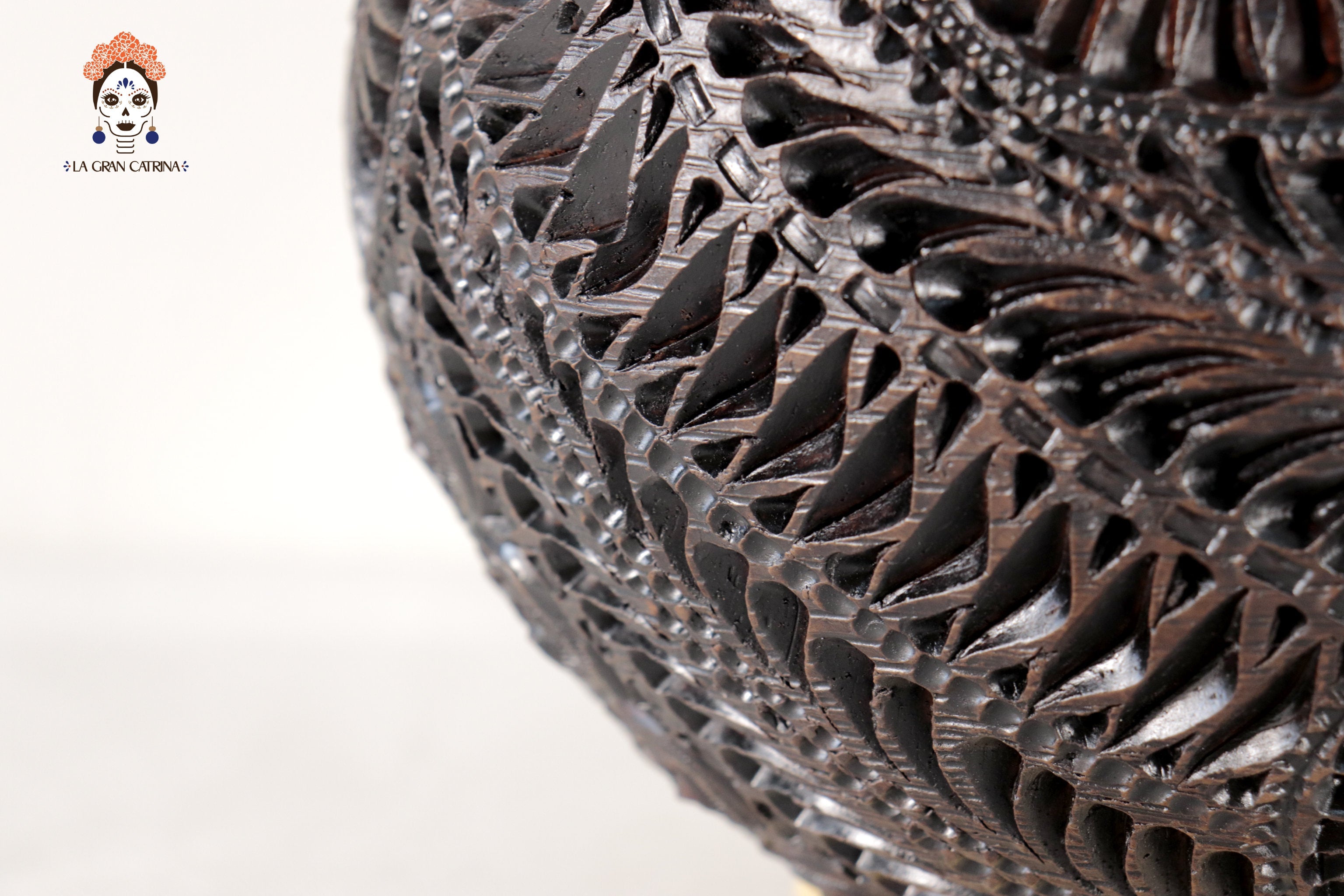 Black Clay Vase 9.4 in. Tere Oax