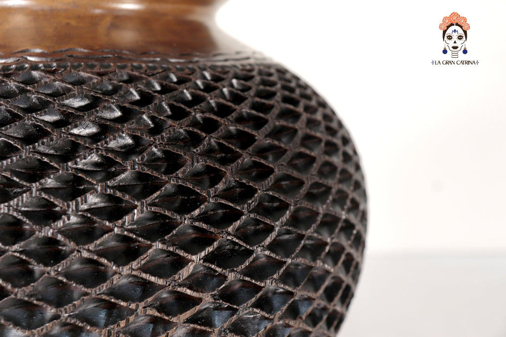 Black Clay Vase II 9.4 in. - Made to Order Tere Oax