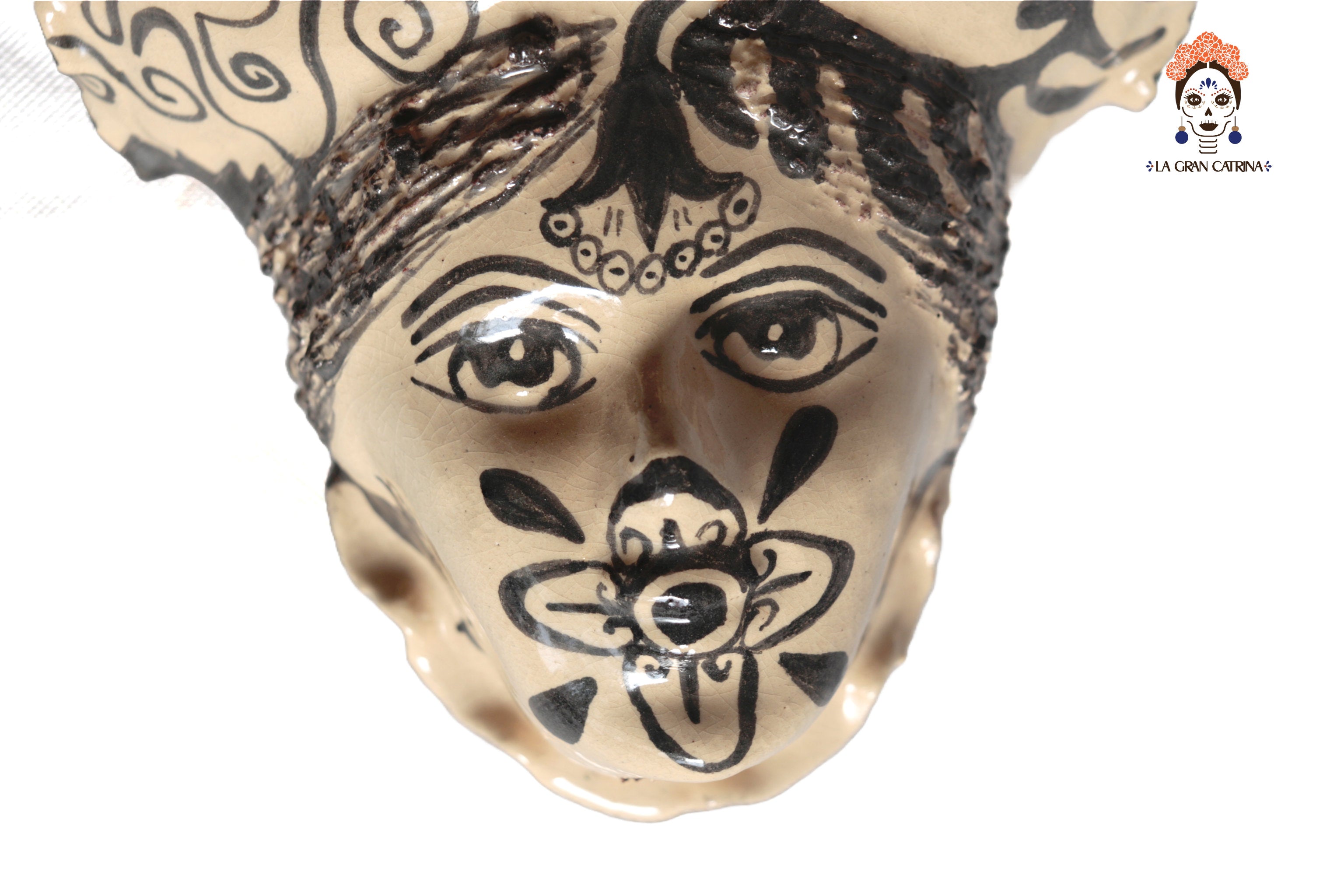Set of planters child face - 4 pieces Tzintzuntzan