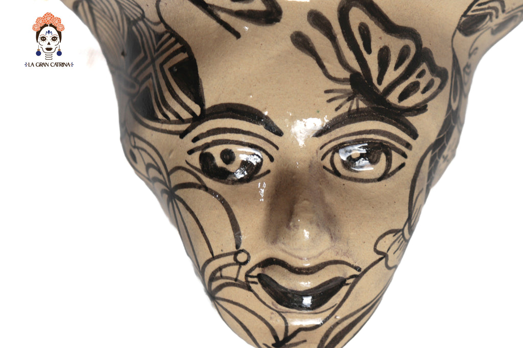 Set of planters child face - 4 pieces Tzintzuntzan