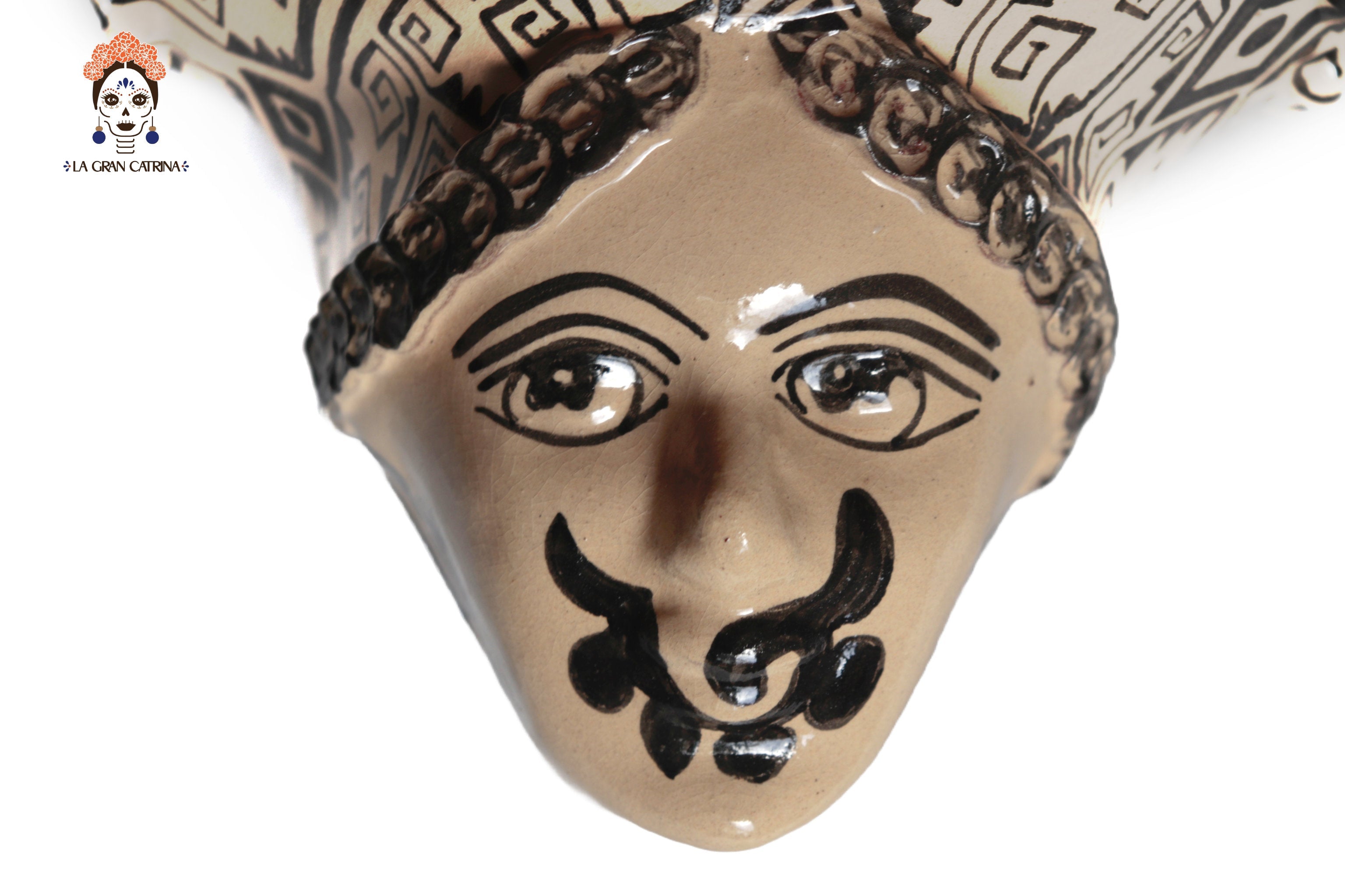 Set of planters child face - 4 pieces Tzintzuntzan