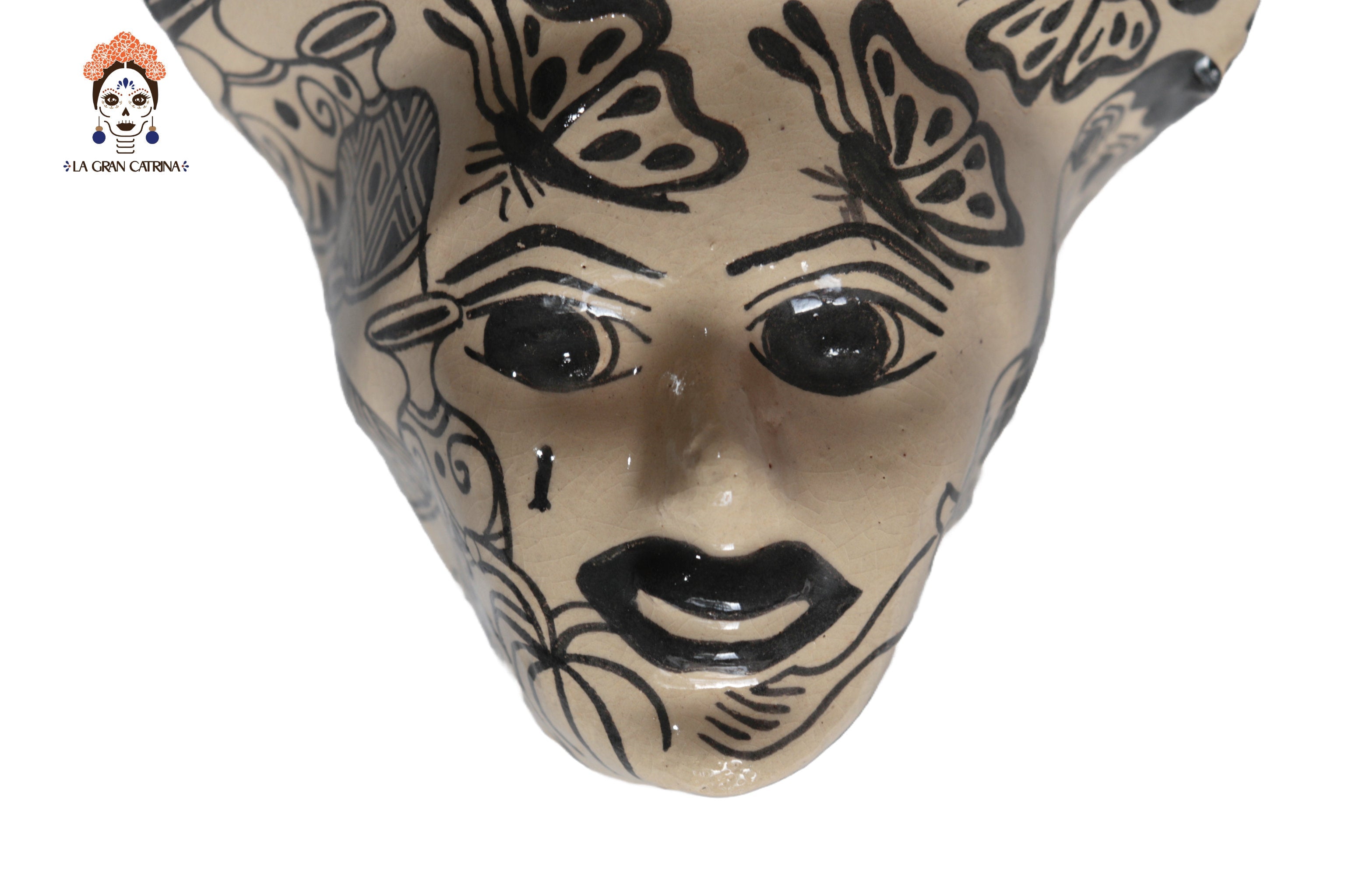 Set of planters child face - 4 pieces Tzintzuntzan