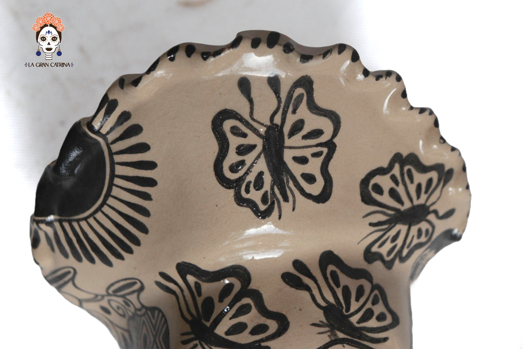 Set of planters child face - 4 pieces Tzintzuntzan