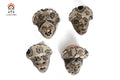 Set of planters child face - 4 pieces Tzintzuntzan