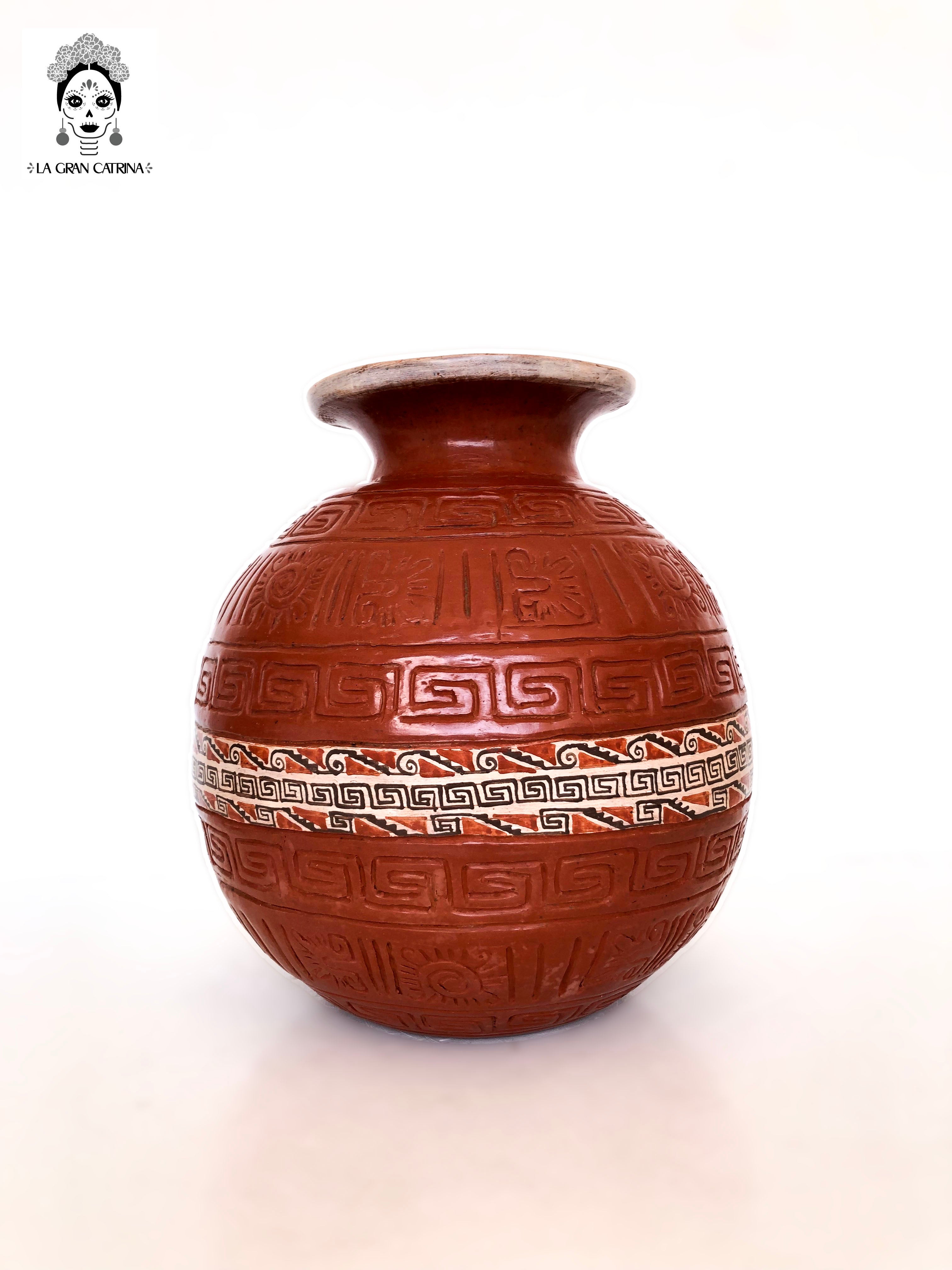 Cerámica roja esférica - 12.2 in. Ceramica Tzint