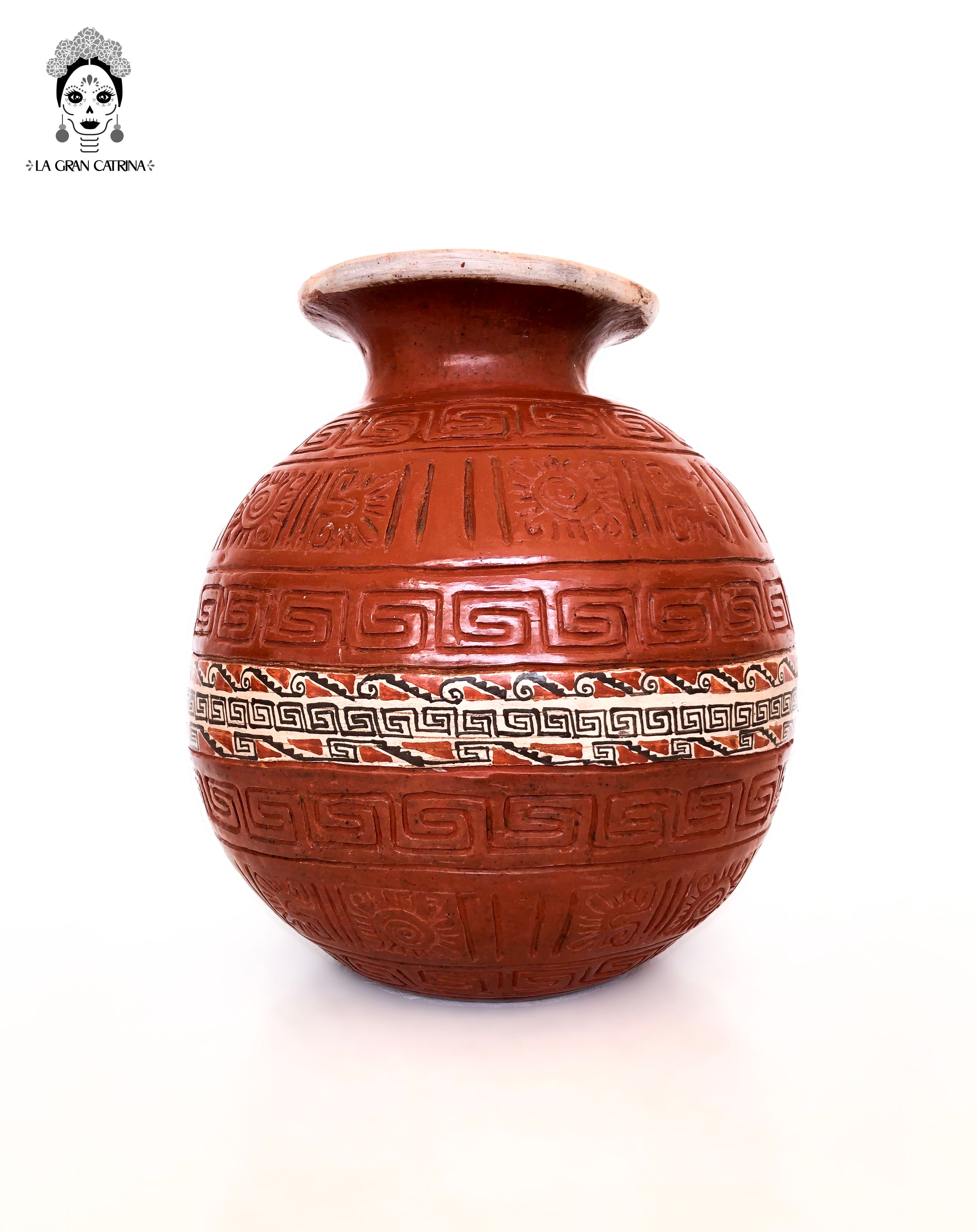 Cerámica roja esférica - 12.2 in. Ceramica Tzint
