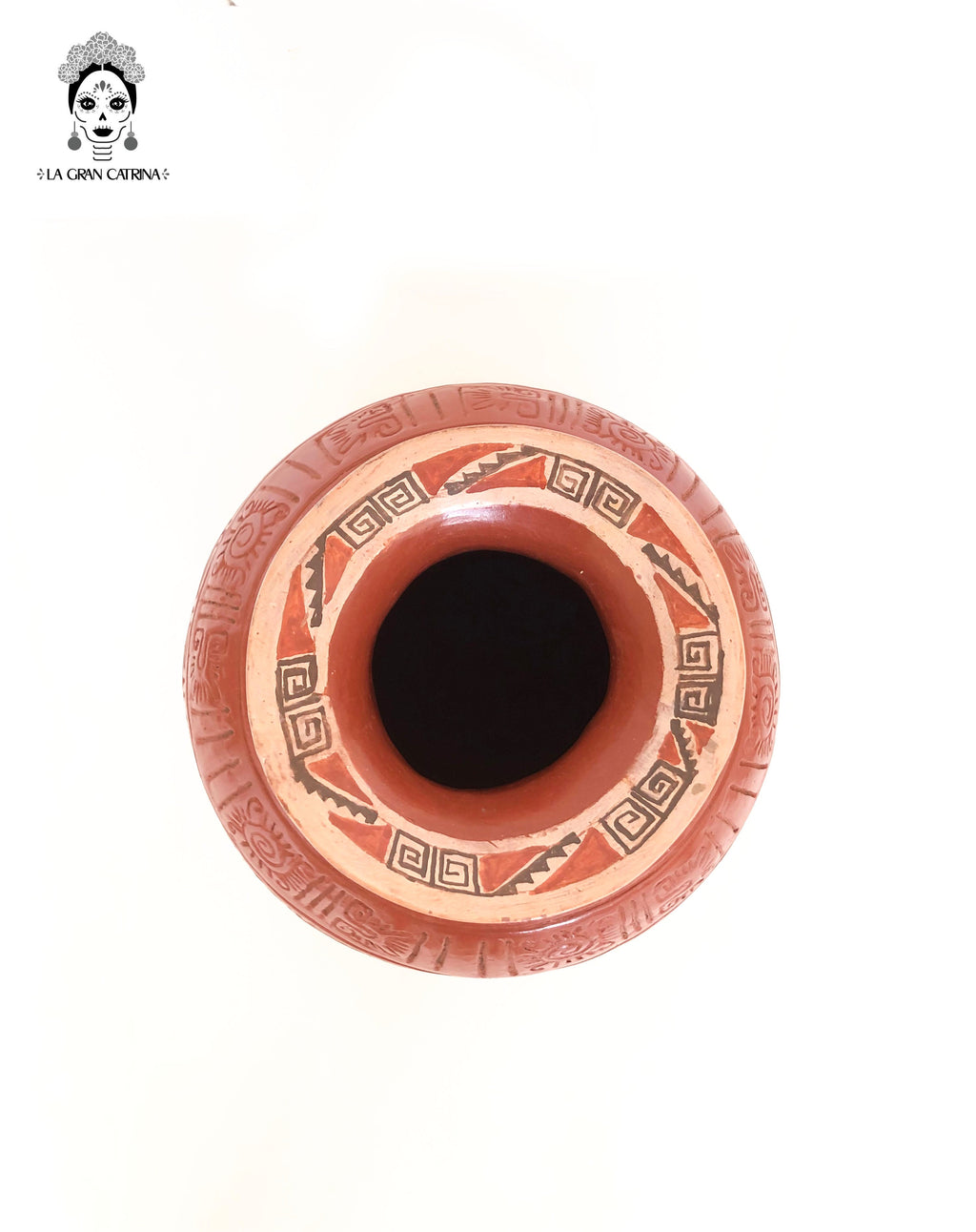 Cerámica roja esférica - 12.2 in. Ceramica Tzint