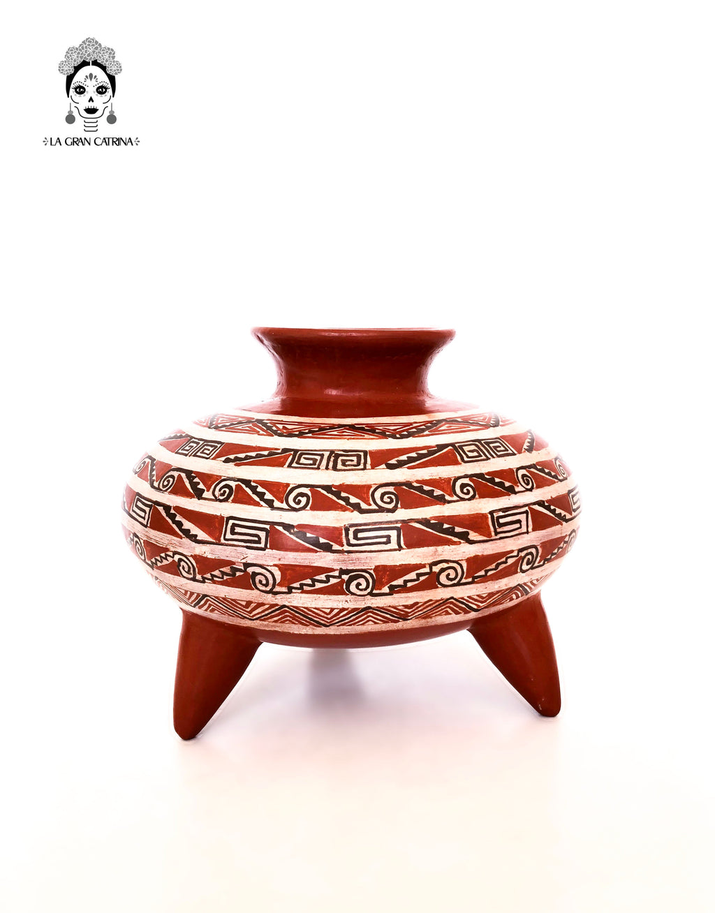 Cerámica roja ornamental - 9.4 in. Ceramica Tzint
