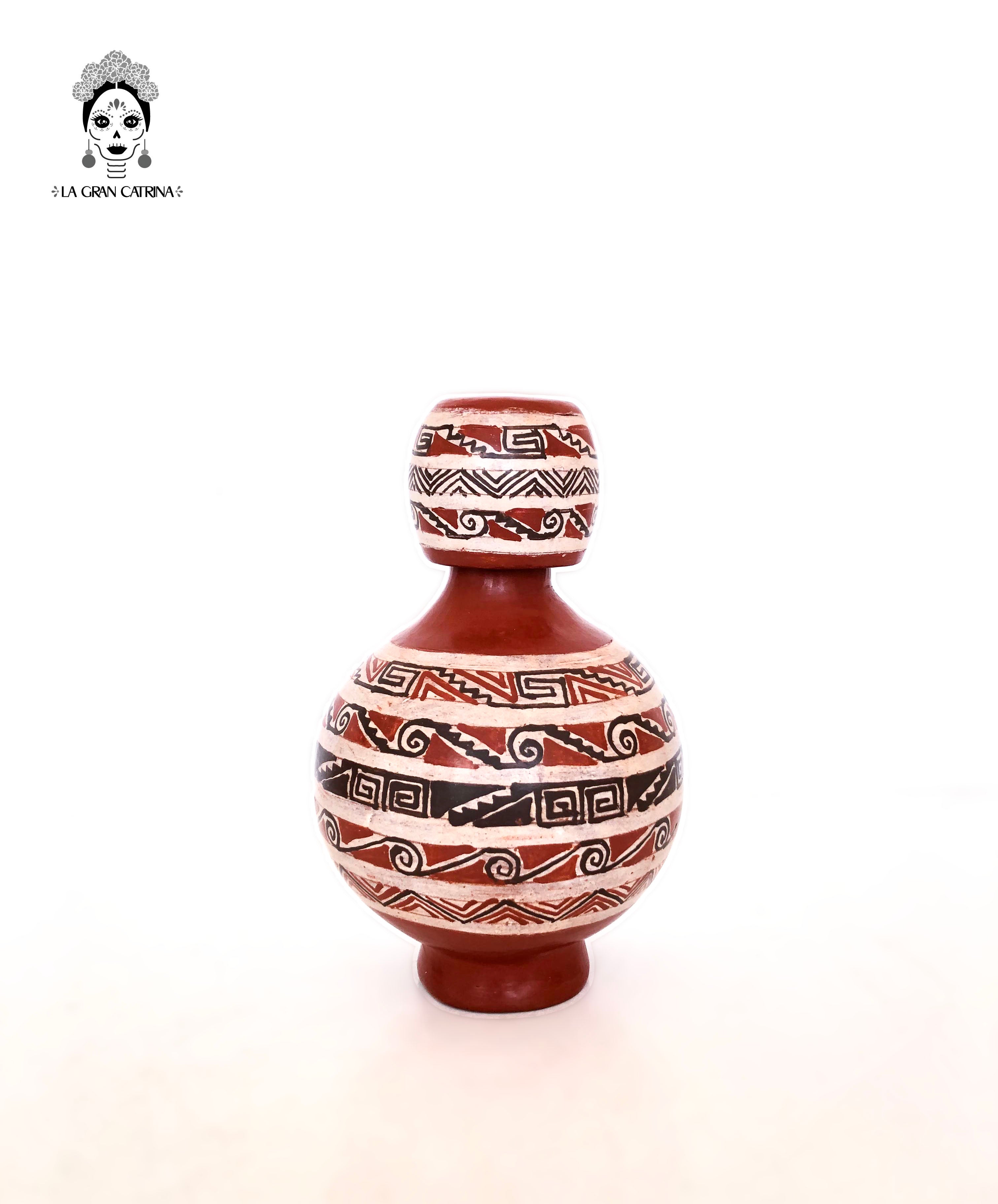 Cerámica roja - Tequilero - 7.9 in. Ceramica Tzint