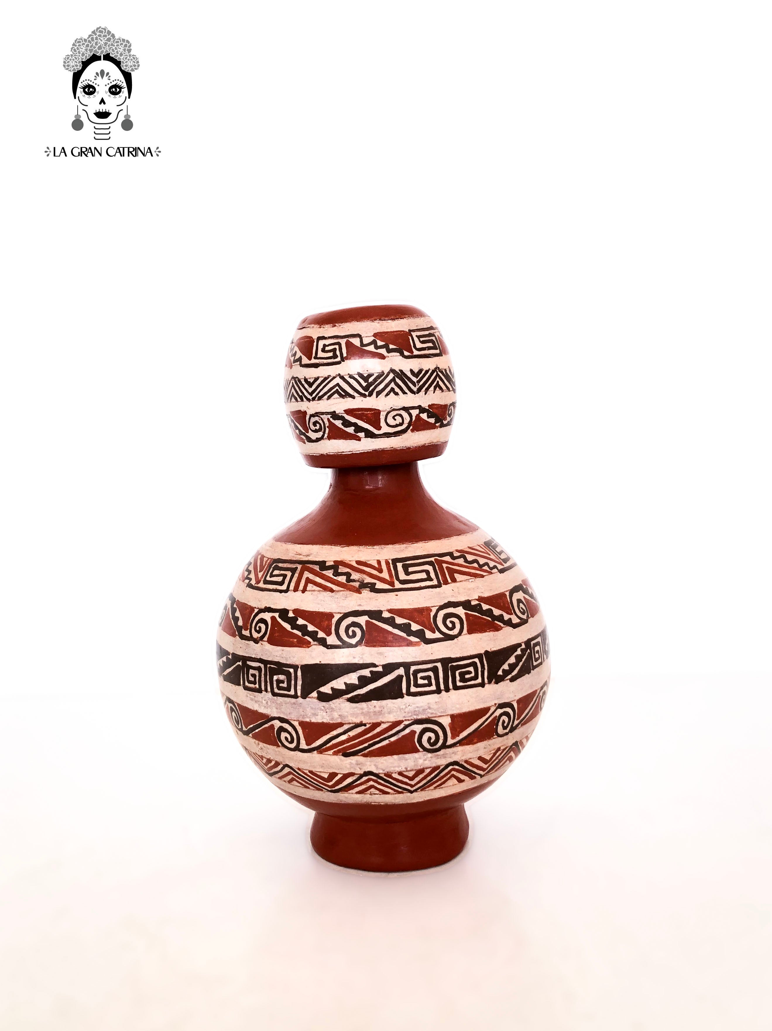 Cerámica roja - Tequilero - 7.9 in. Ceramica Tzint