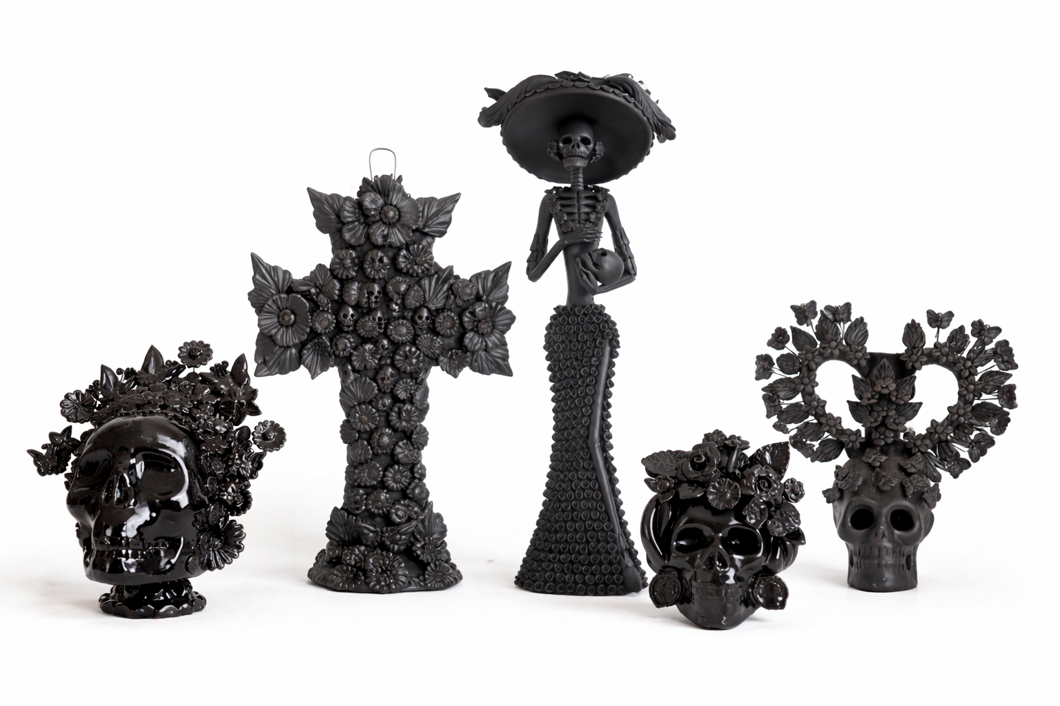 Tallr Set Day of the Dead Black La Gran Catrina