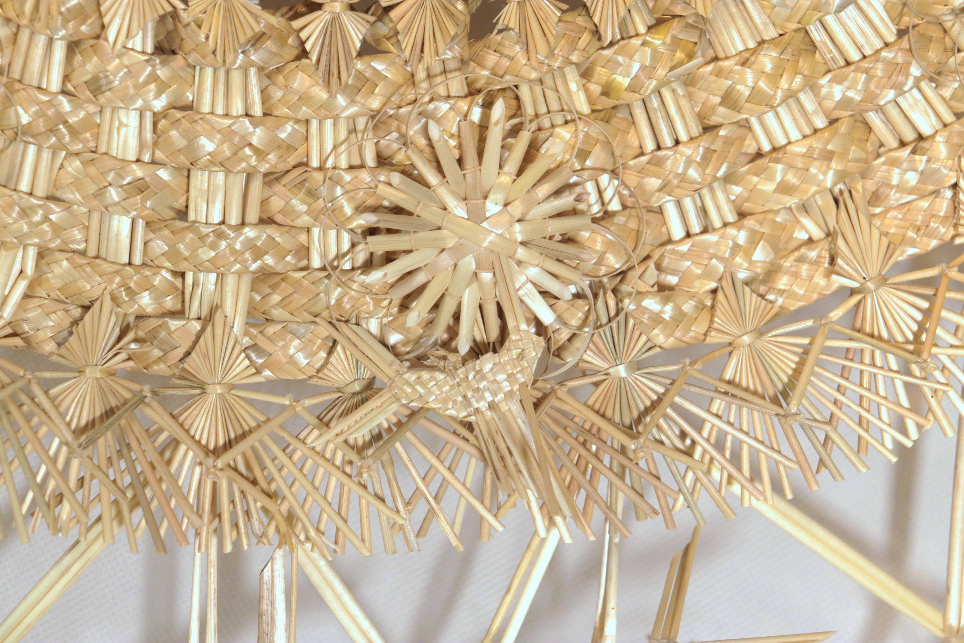 Wheat Straw Wall Circle - Colibríes - 40 in. Panikua