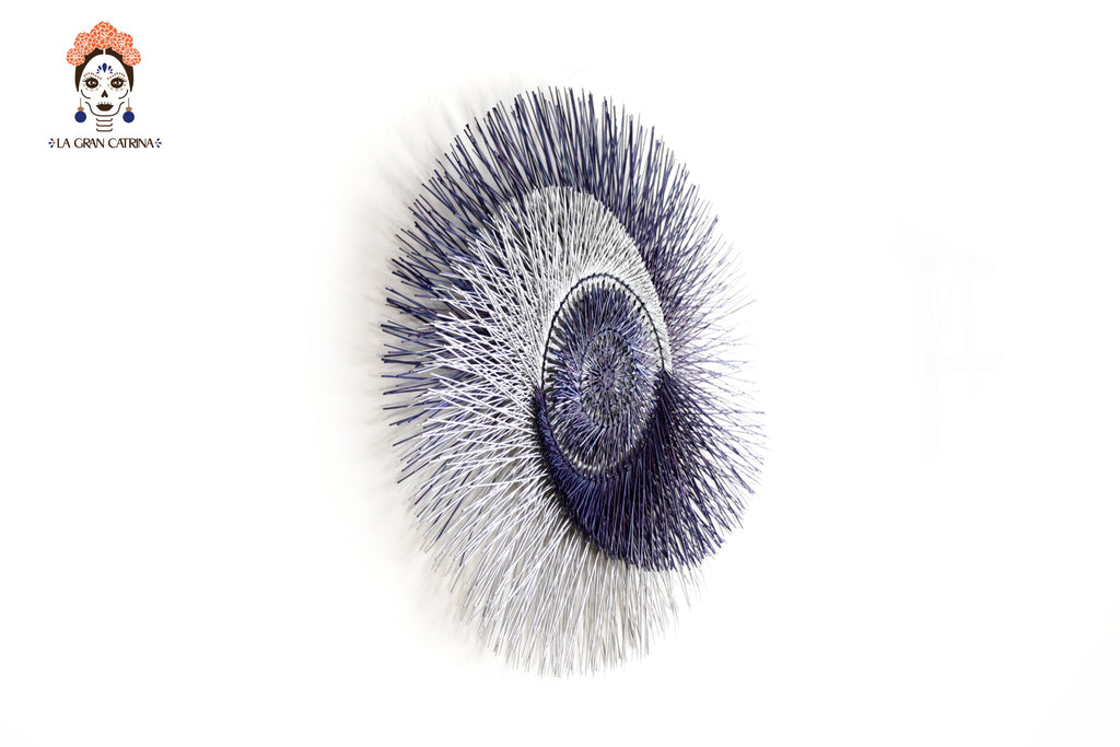 Wheat Circle Wall Art - Blue Eclipse