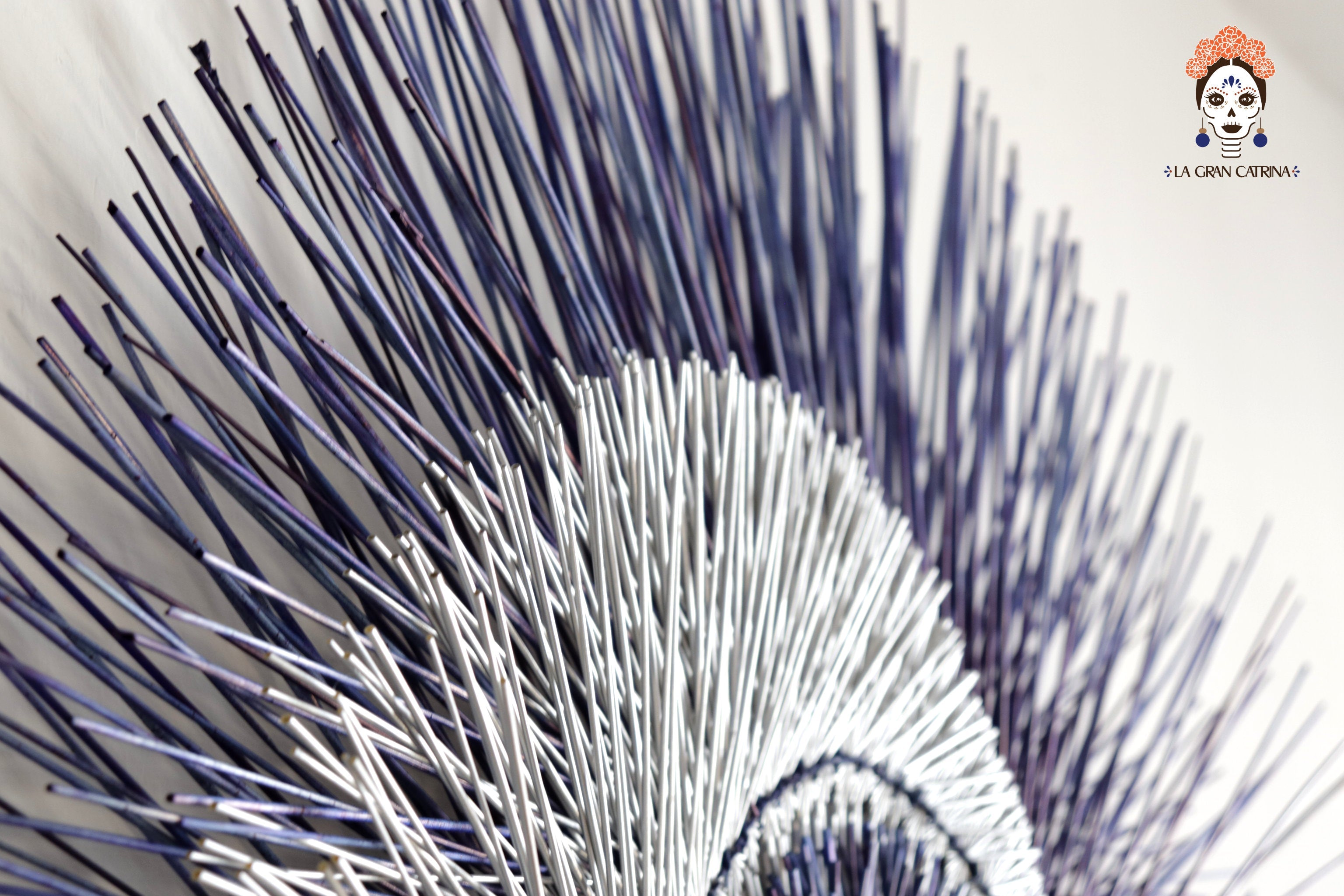 Wheat Straw Wall Circle - Blue Eclipse - 40 in. Panikua