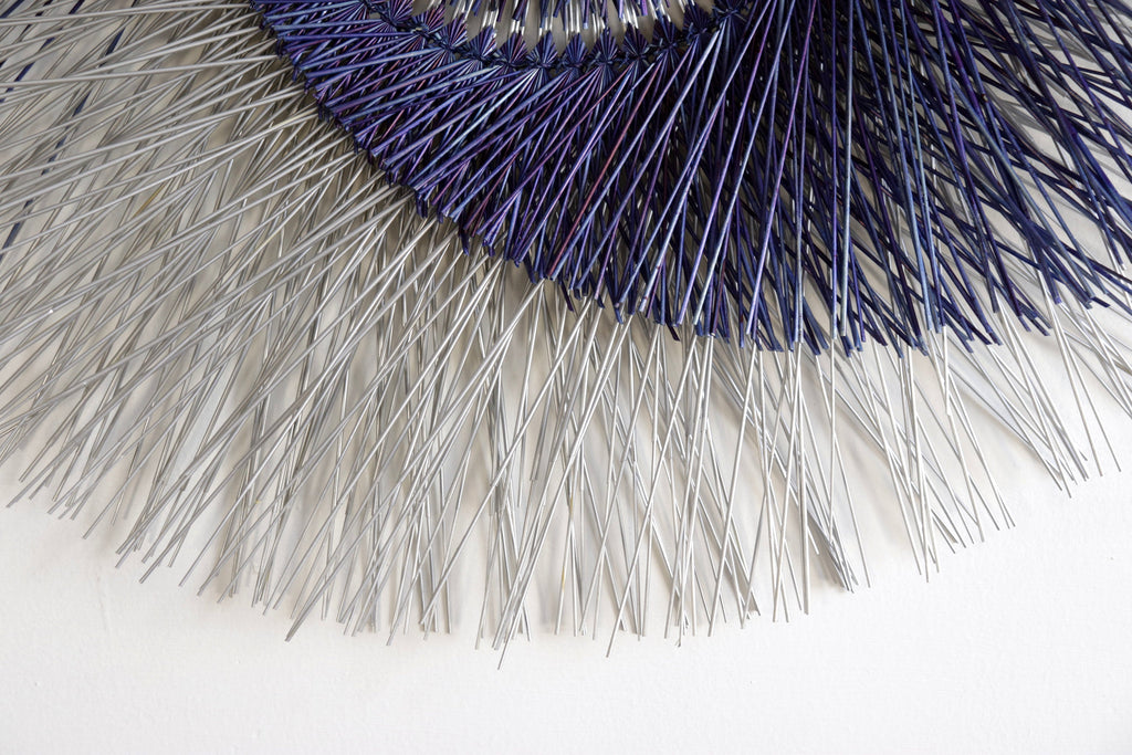 Wheat Circle Wall Art - Blue Eclipse