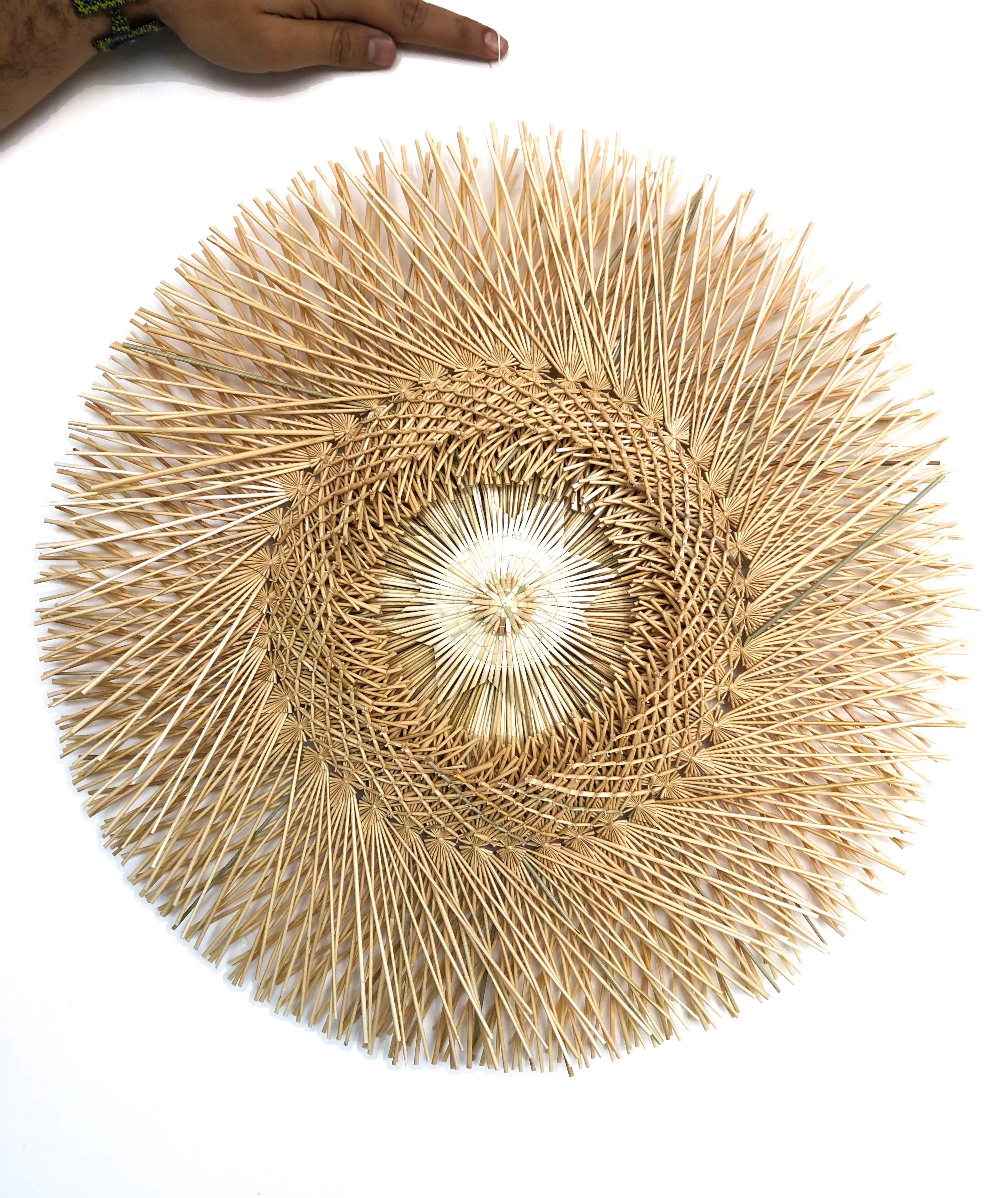 Wheat Straw Wall Circle - Estrella bardeada - 20 in. Panikua