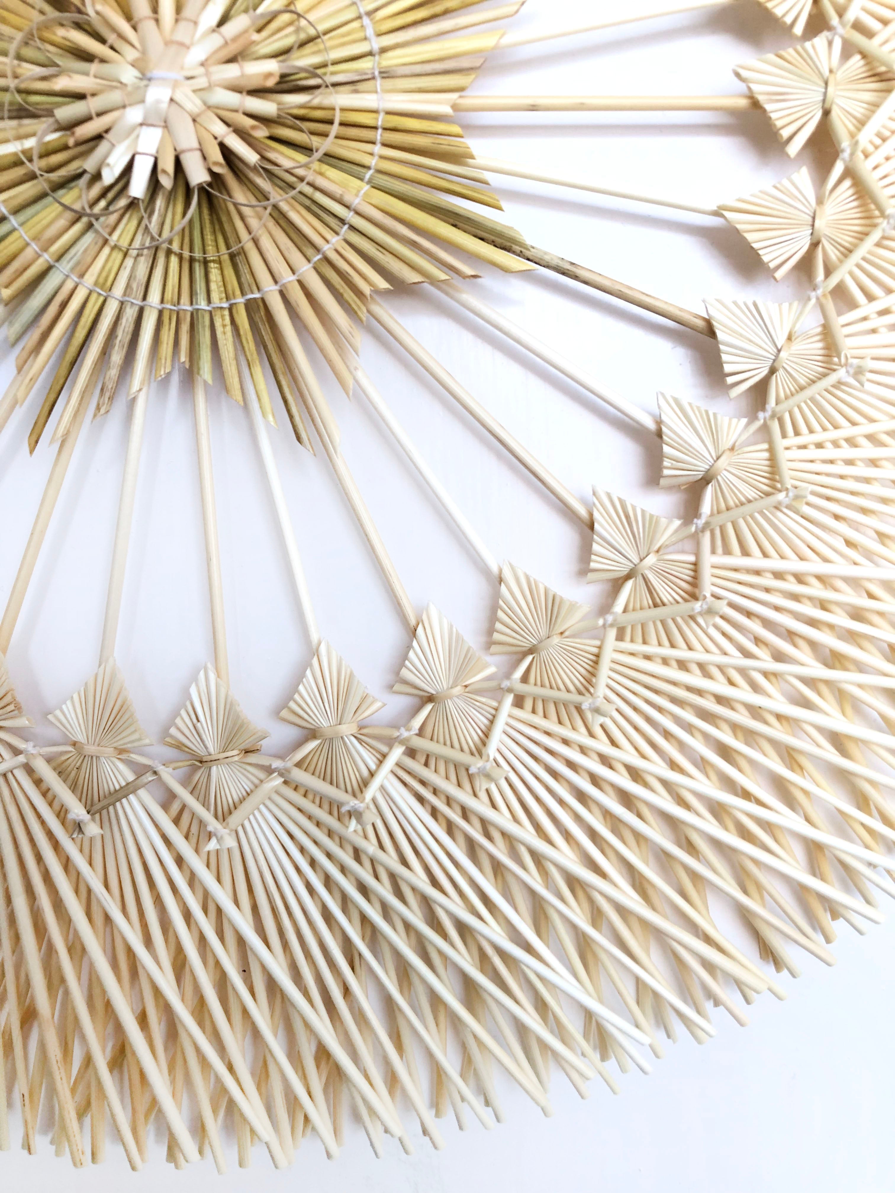 Wheat Straw Wall Circle - Estrella central - 16 in. - Made to Order Panikua