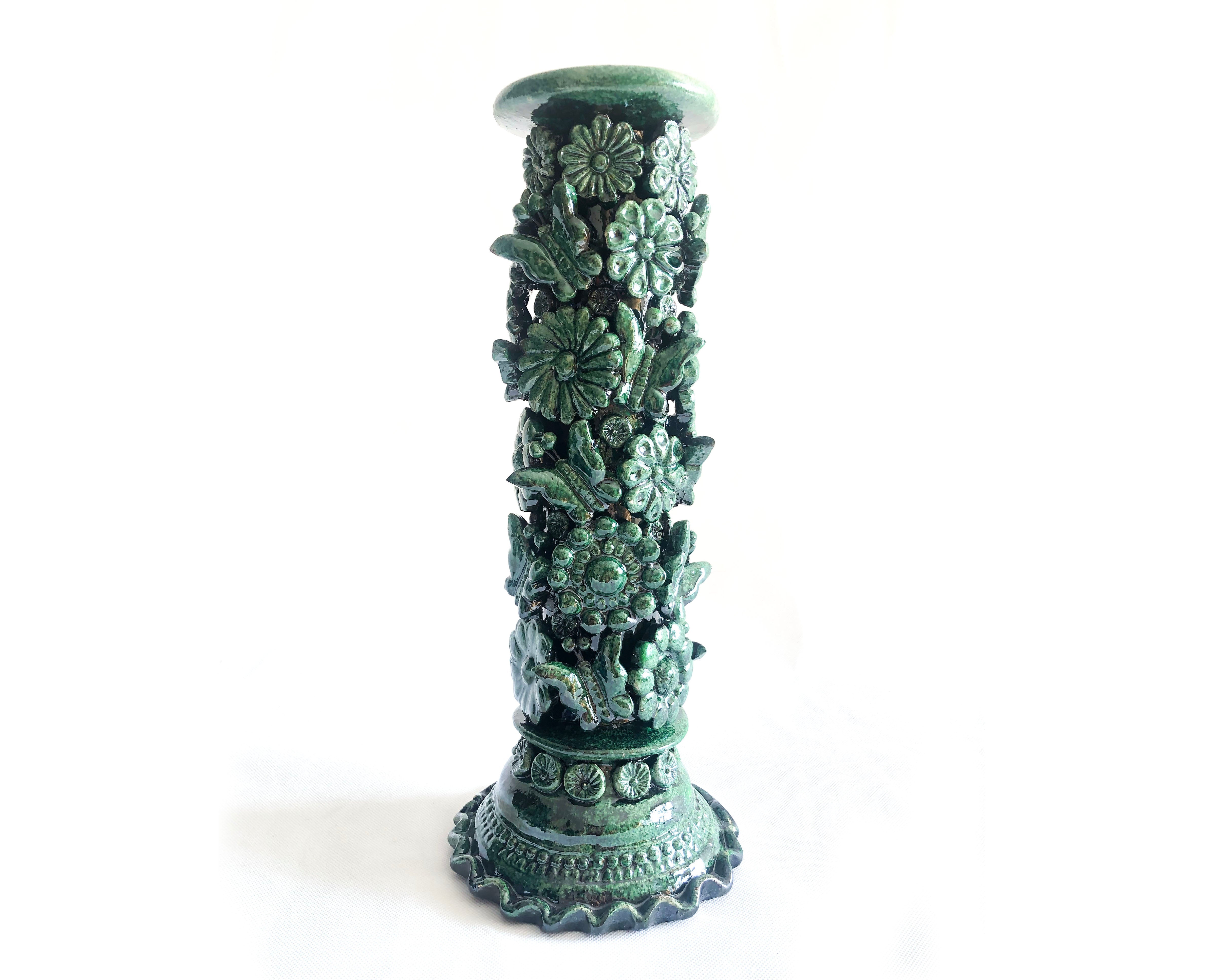 Porta Cirio Green - Glazed Clay - 15 in. Tereri