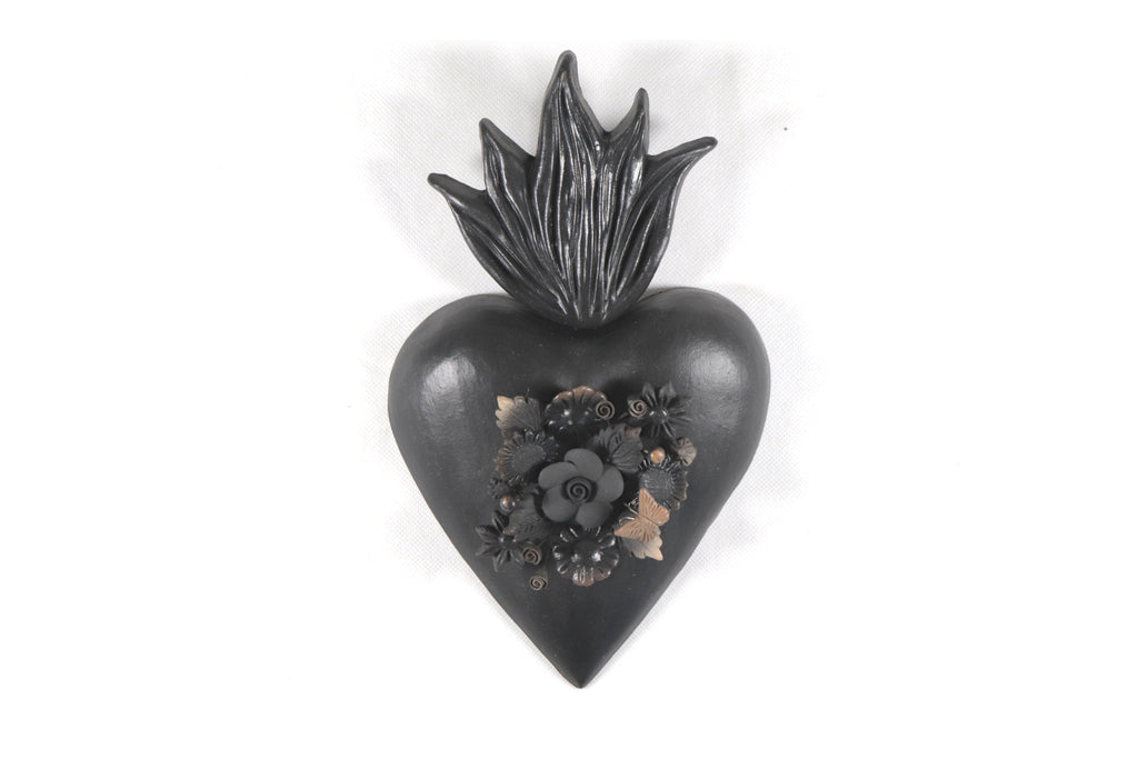 Clay Heart Black II - 9.8 in. Cecilio