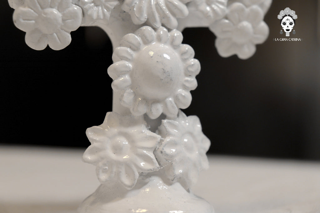 Cross white - Glazed Clay - 5.7 in. - in. Production Tereri