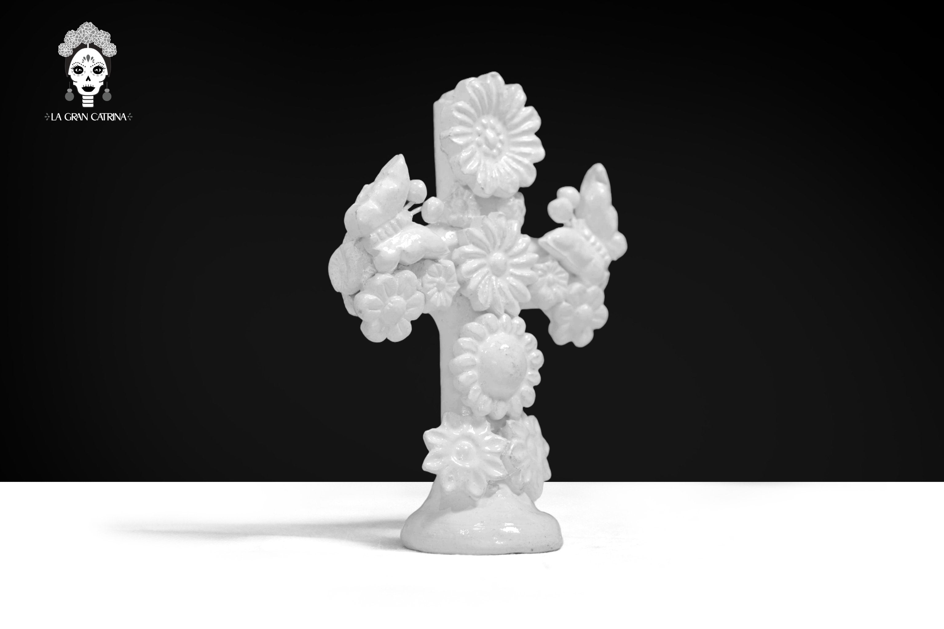 Cross white - Glazed Clay - 5.7 in. - in. Production Tereri
