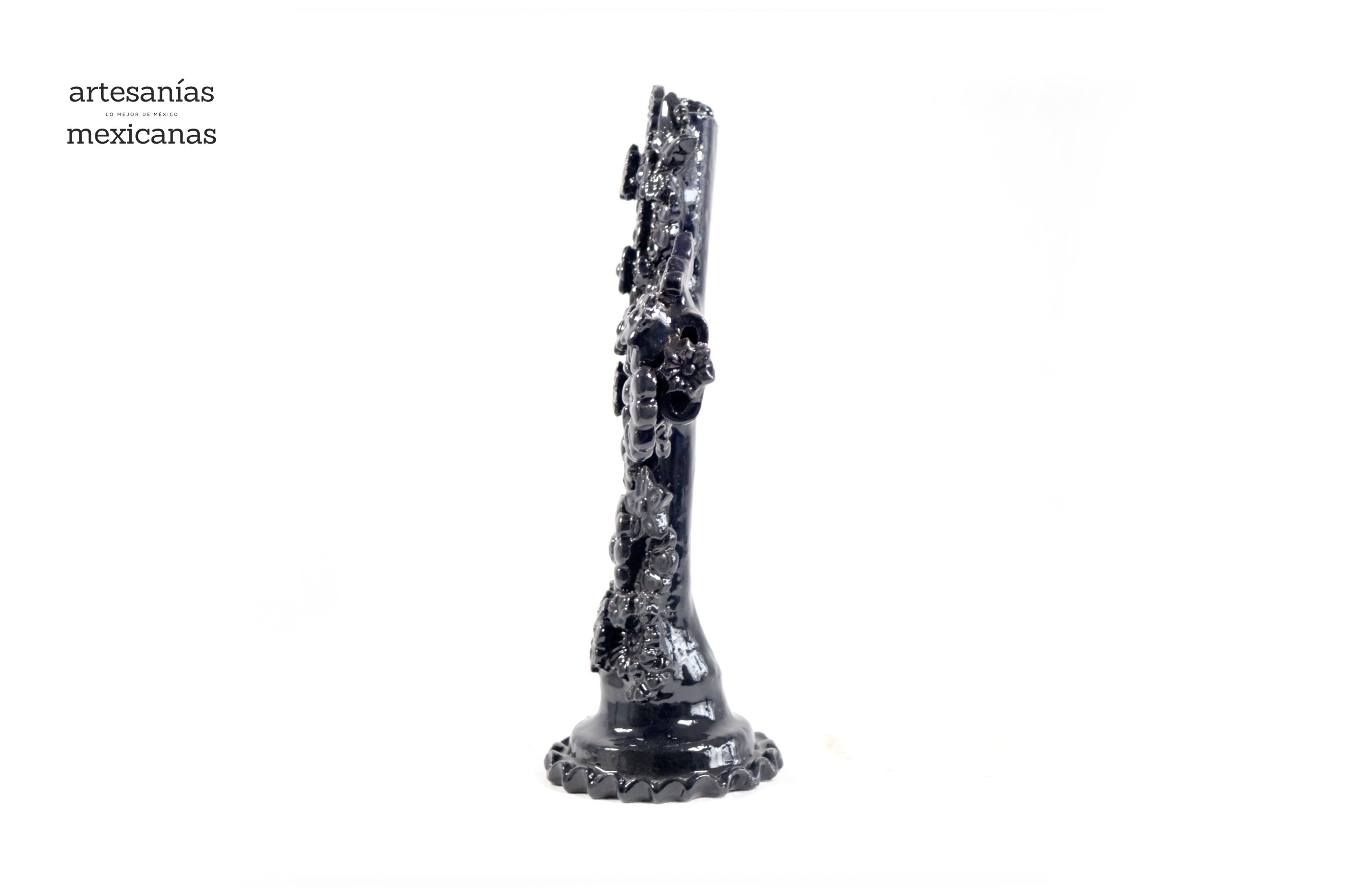 Cross blue - Glazed Clay - 12.5 in. Tereri